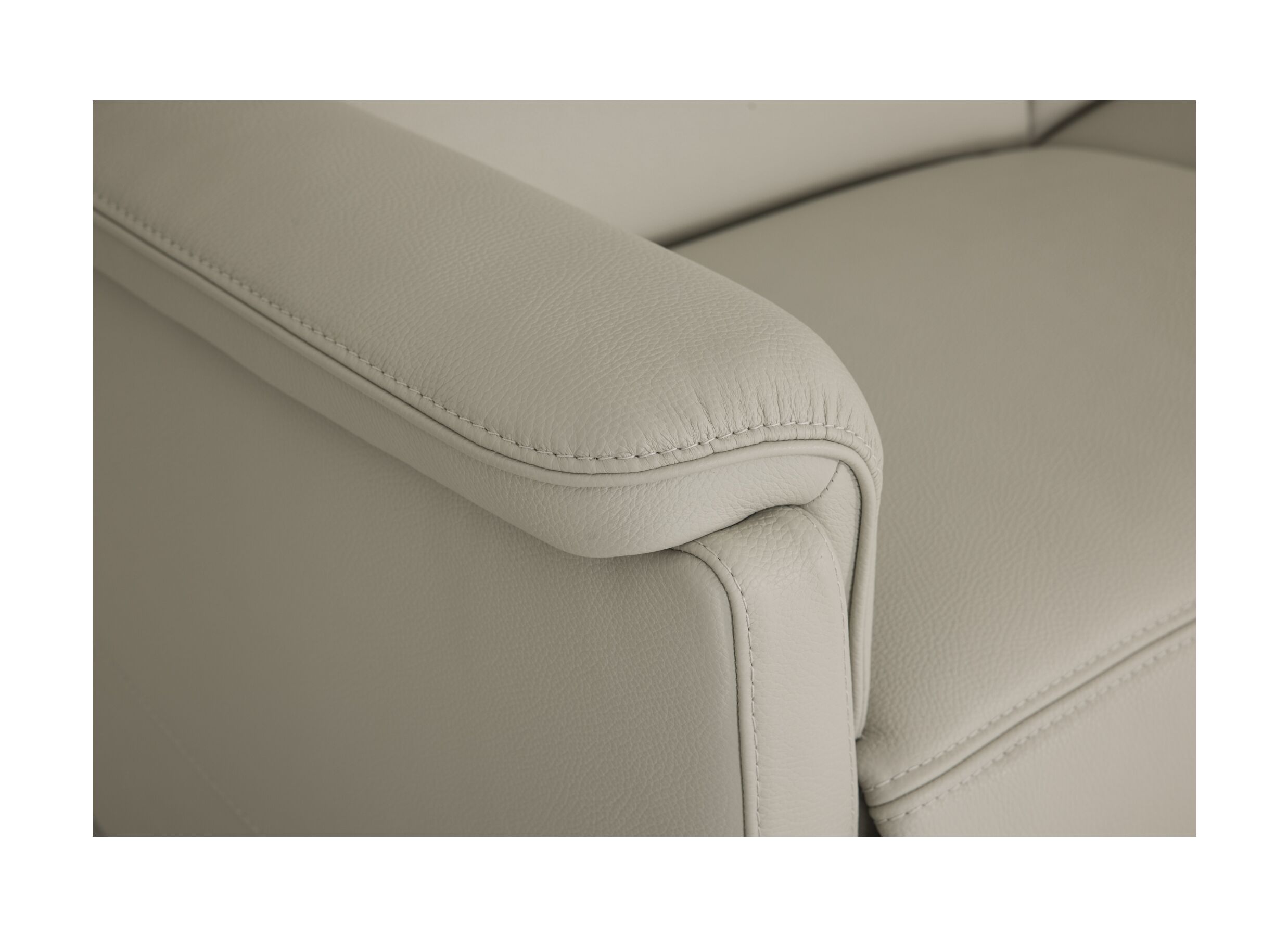 Detailfoto - Zetel Ardo 3+2+1-zit - leder - beige met relax