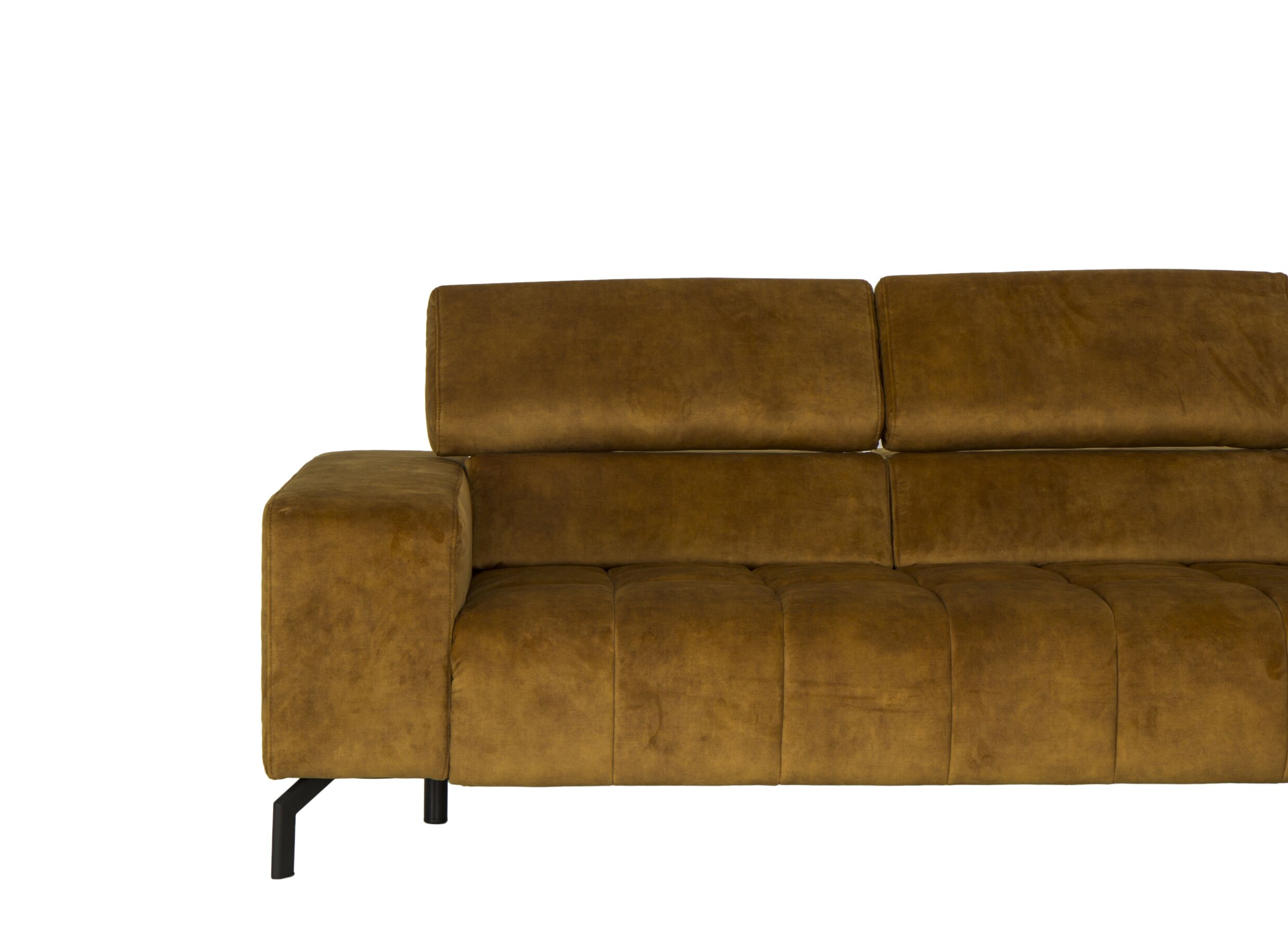 Hoeksalon Message-S 295x228cm - stof - goud