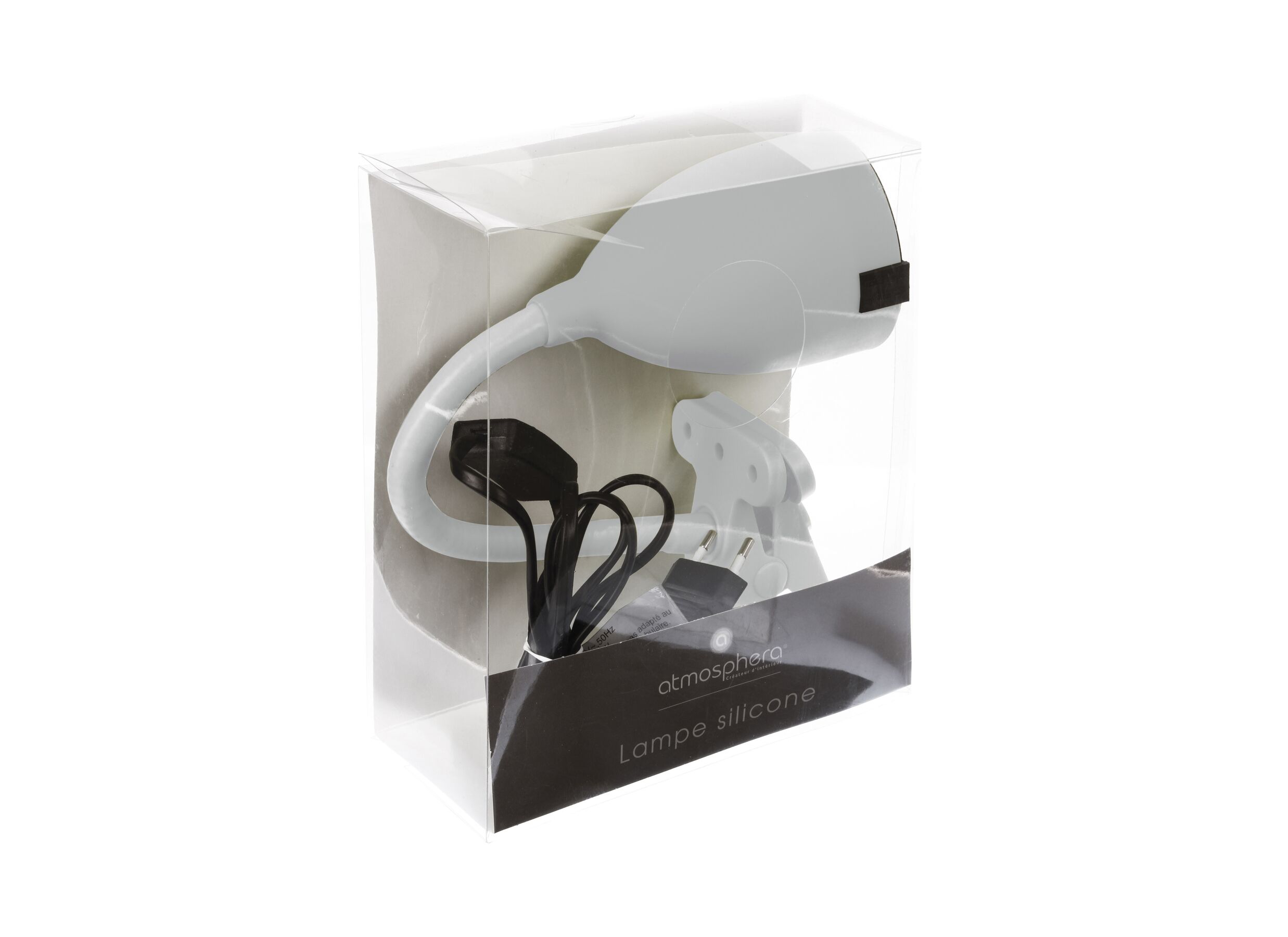 Aperçu - Lampe à pince Sily H43cm - plastique - blanc