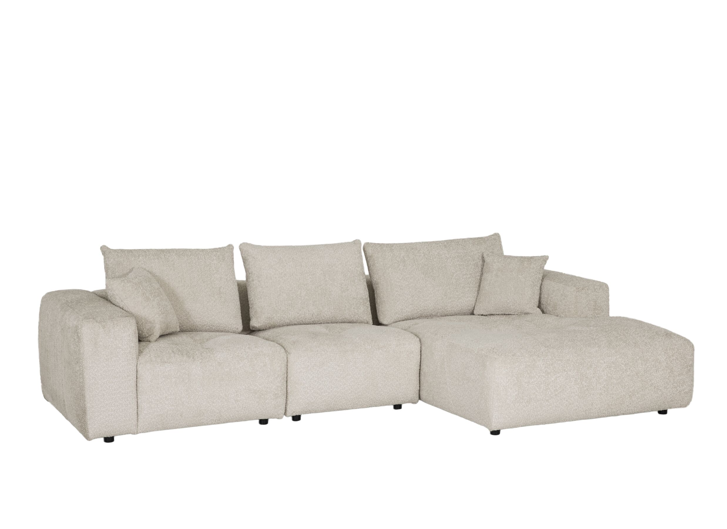 Plus Important - Canapé d'angle Luno 312x185cm - tissu - beige