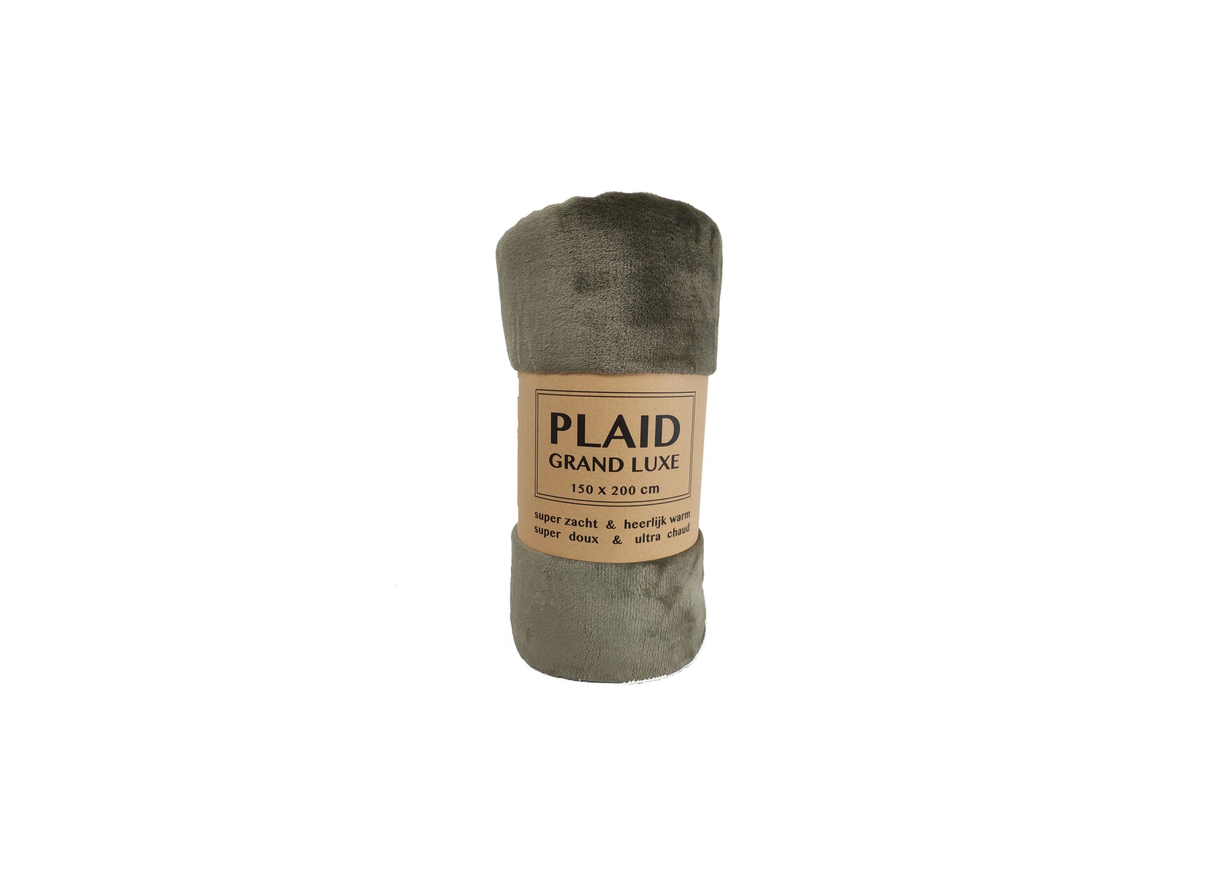 Plaid 150x200cm microvezel gravier