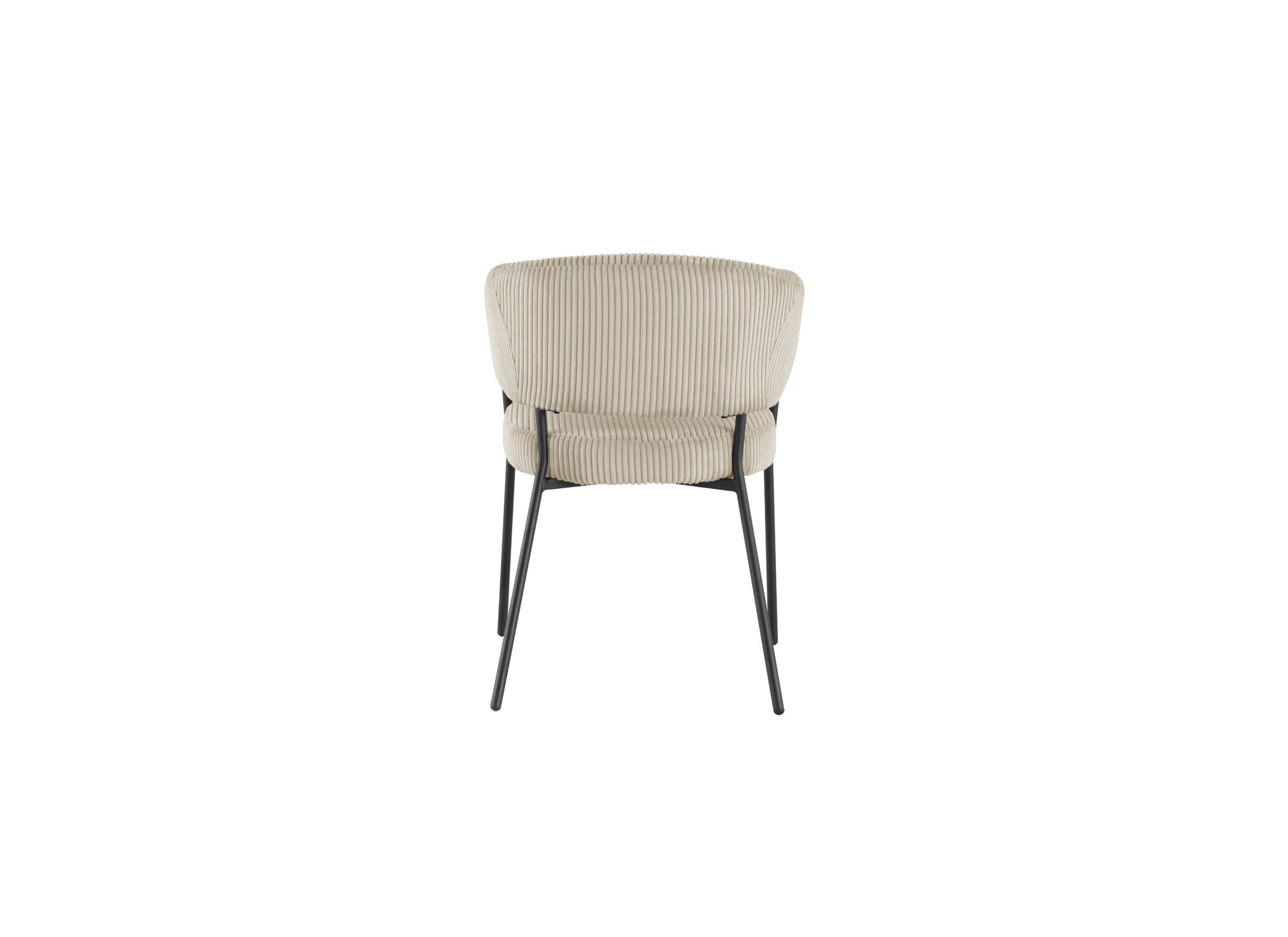 Overzichtsfoto - Stoel Caly 60x62x81cm - ribfluweel - beige