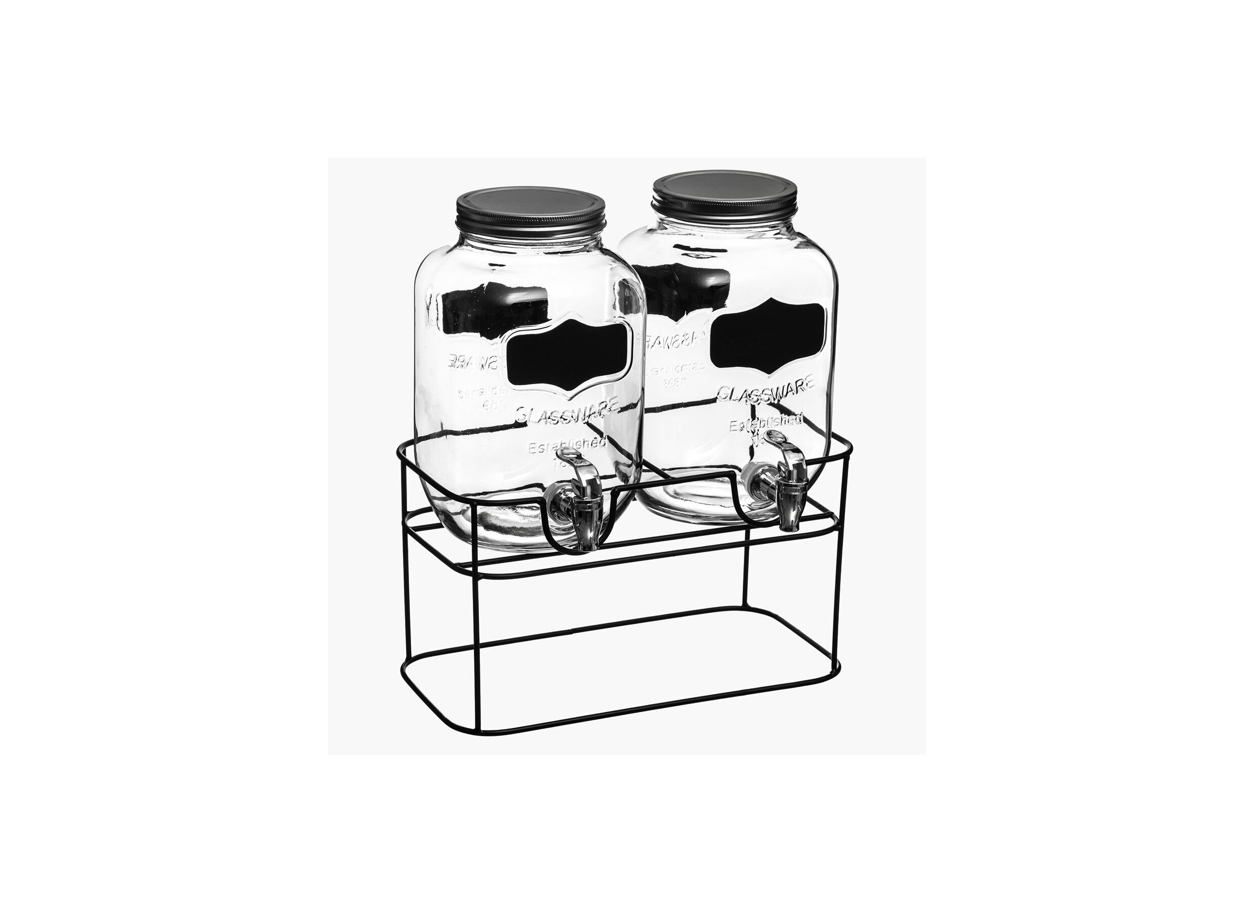 Distributeur de boissons avec support 2x4L - Distributeur de boissons avec support 2x4L