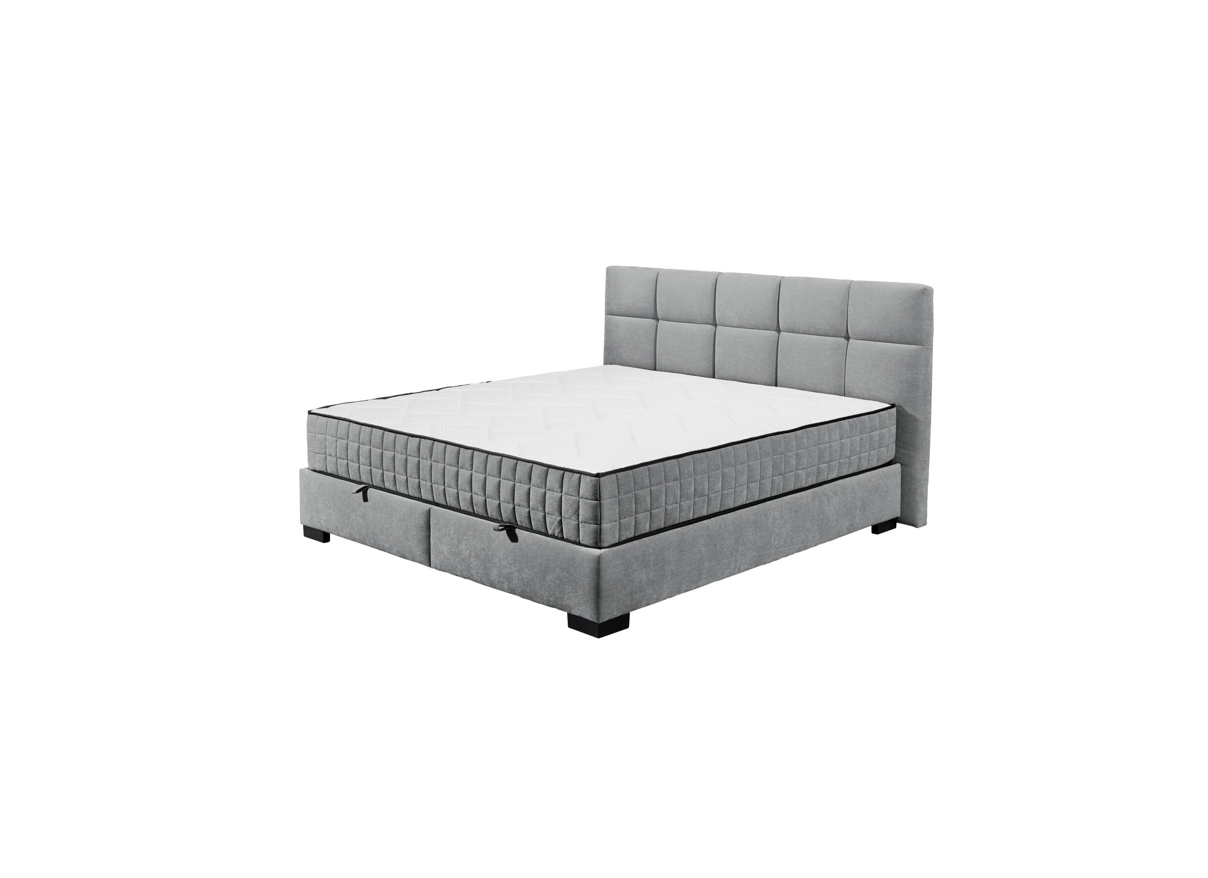 Bedbox Nagol A 180x200cm met opbergruimte stof antraciet - Lit box Nagol A 180x200cm avec rangement tissu anthracite