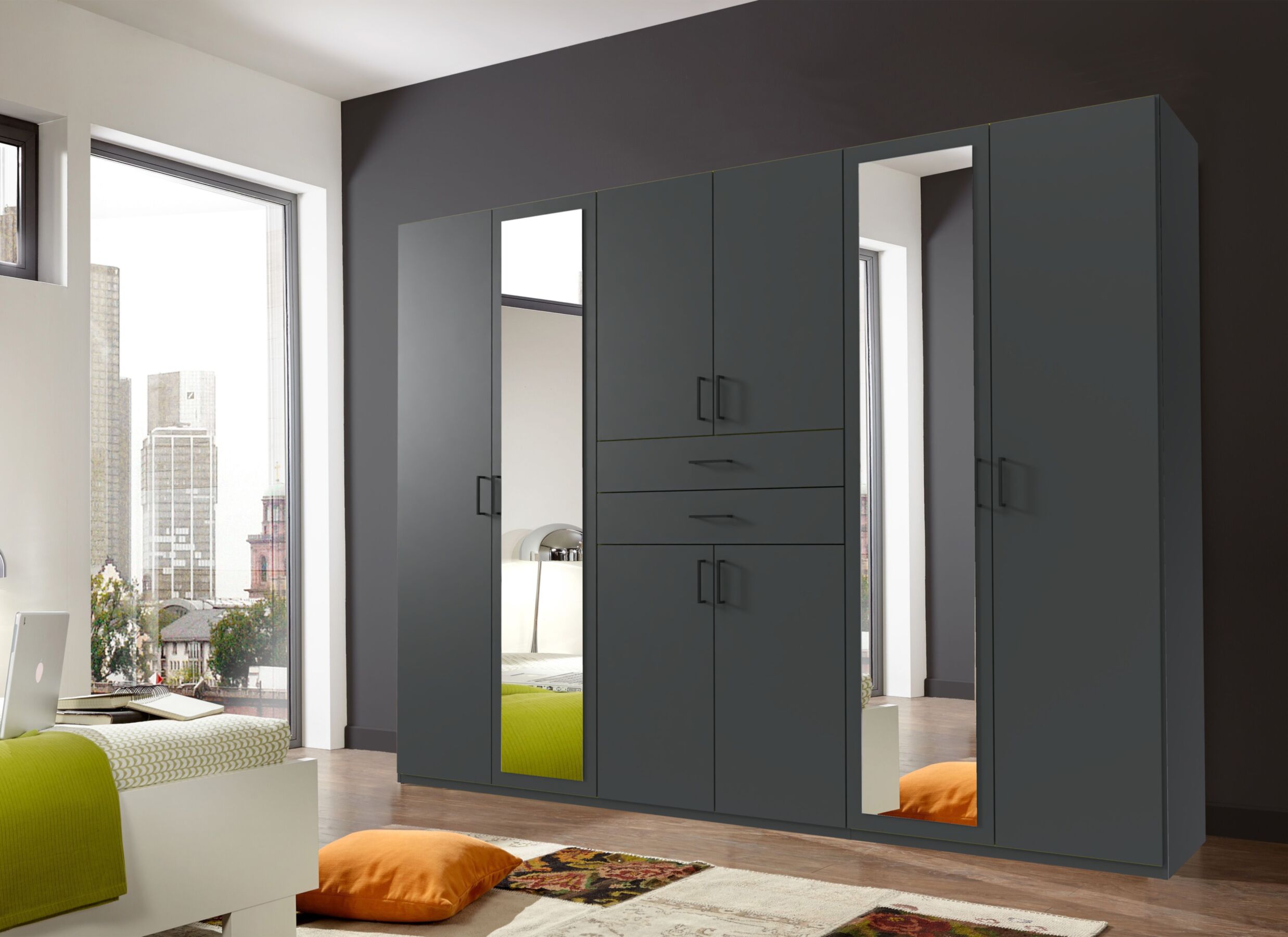 Foto ambiance - Garde-robe Diver 270cm - décor - grafit