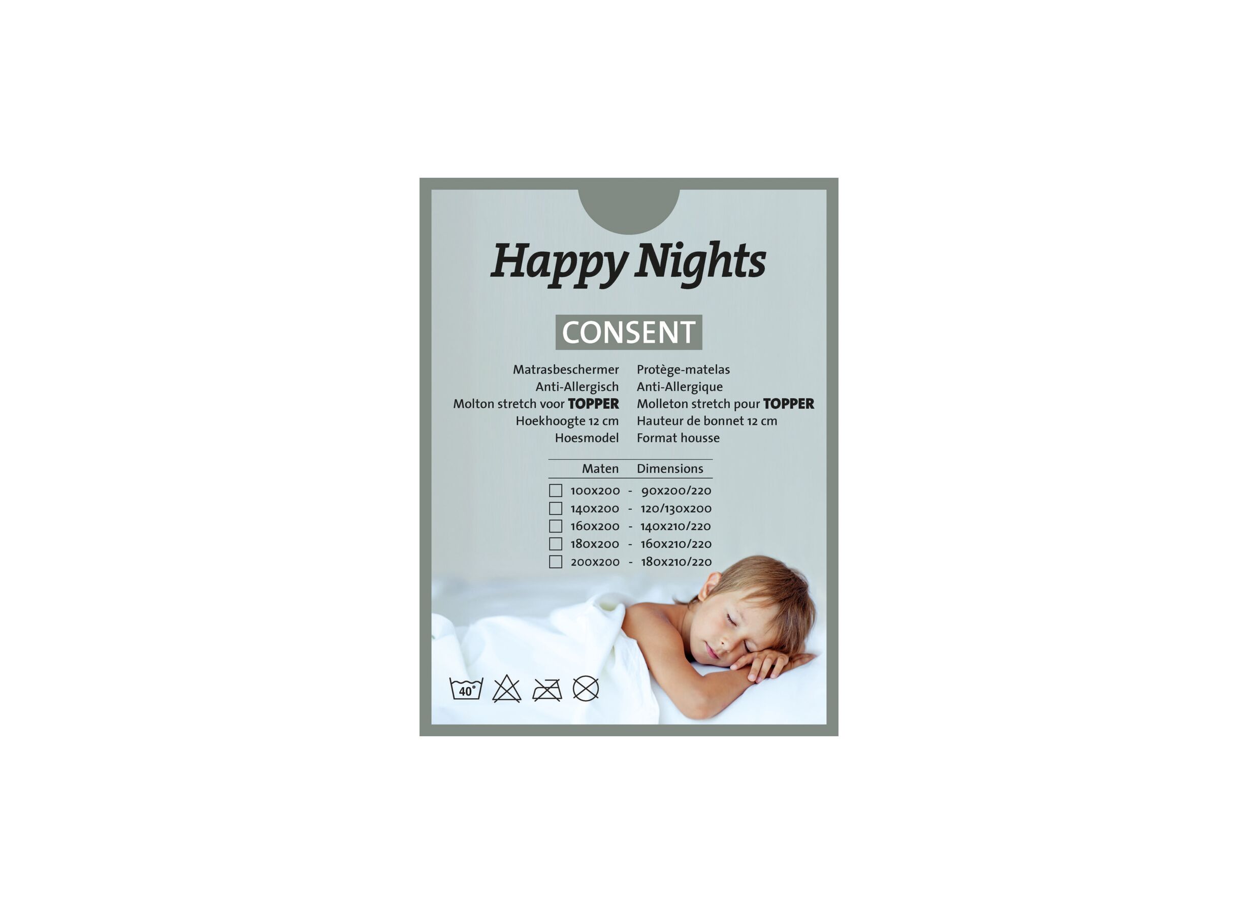 Plus Important - Protège-matelas topper Consent 160x200-140x210/220cm
