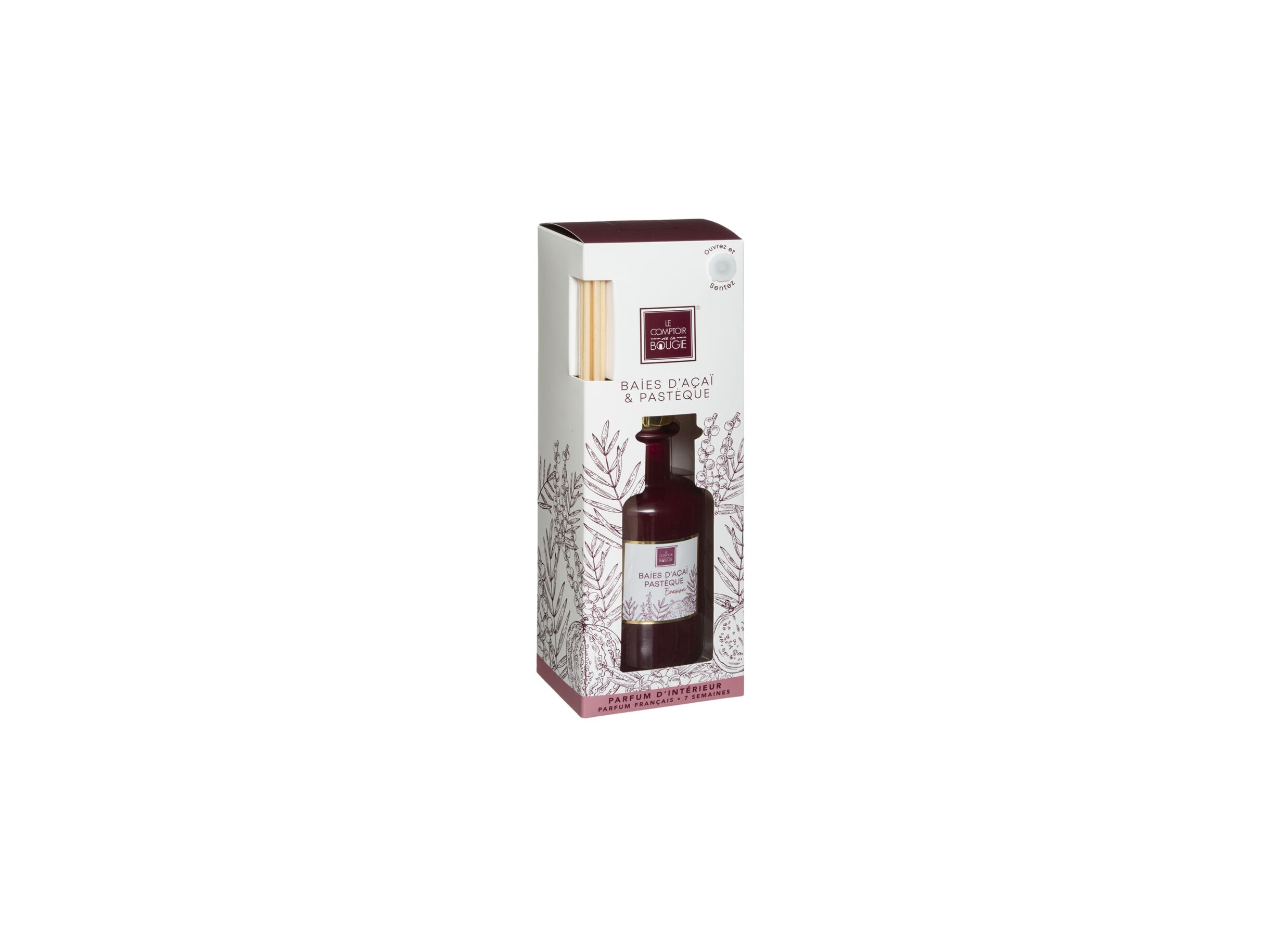Aperçu - Bâtonnets parfumés Mael Açai Pastèque bordeaux