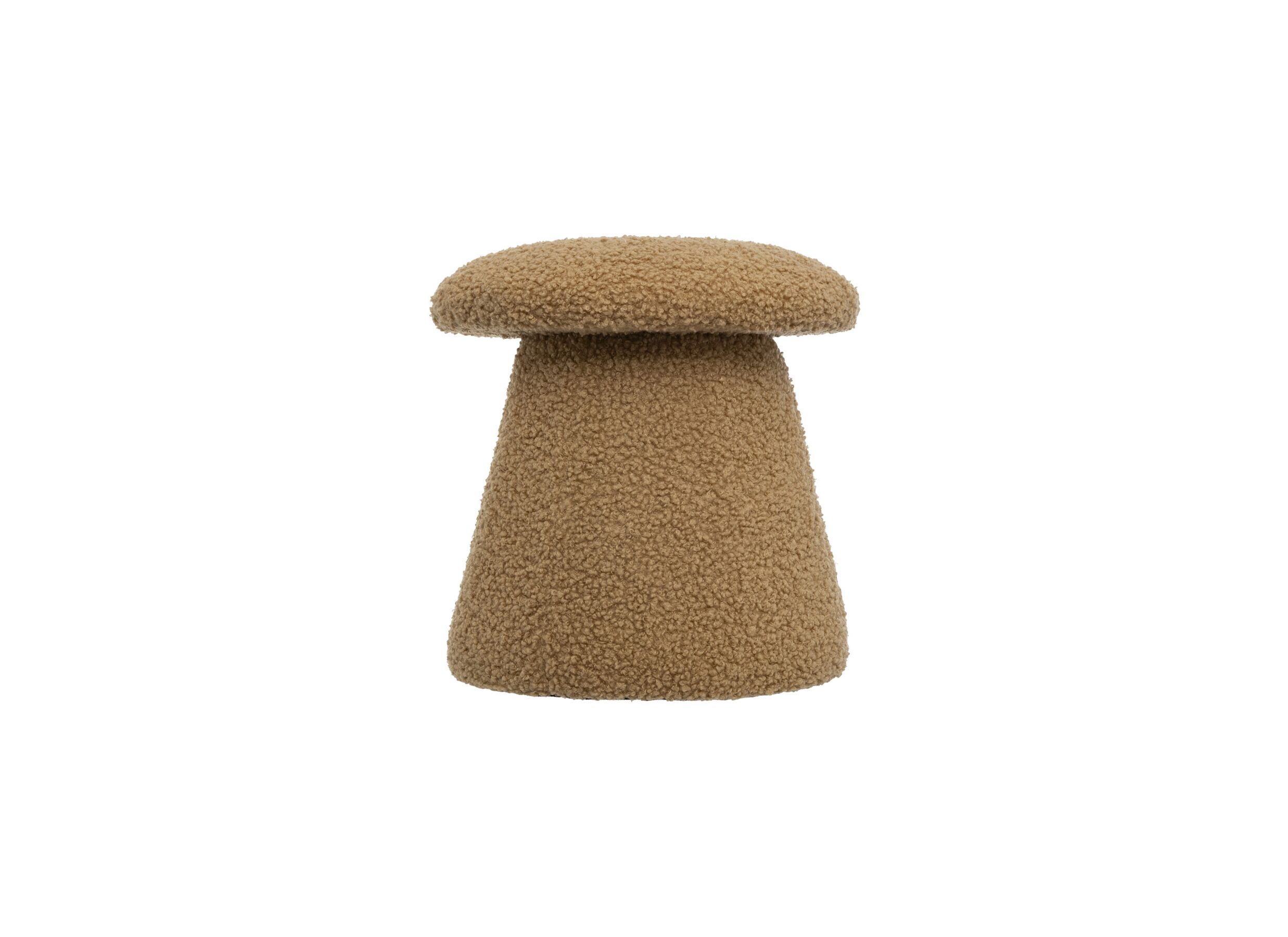 Aperçu - Pouf Champignon Ø27x27,5cm - bouclé - caramel