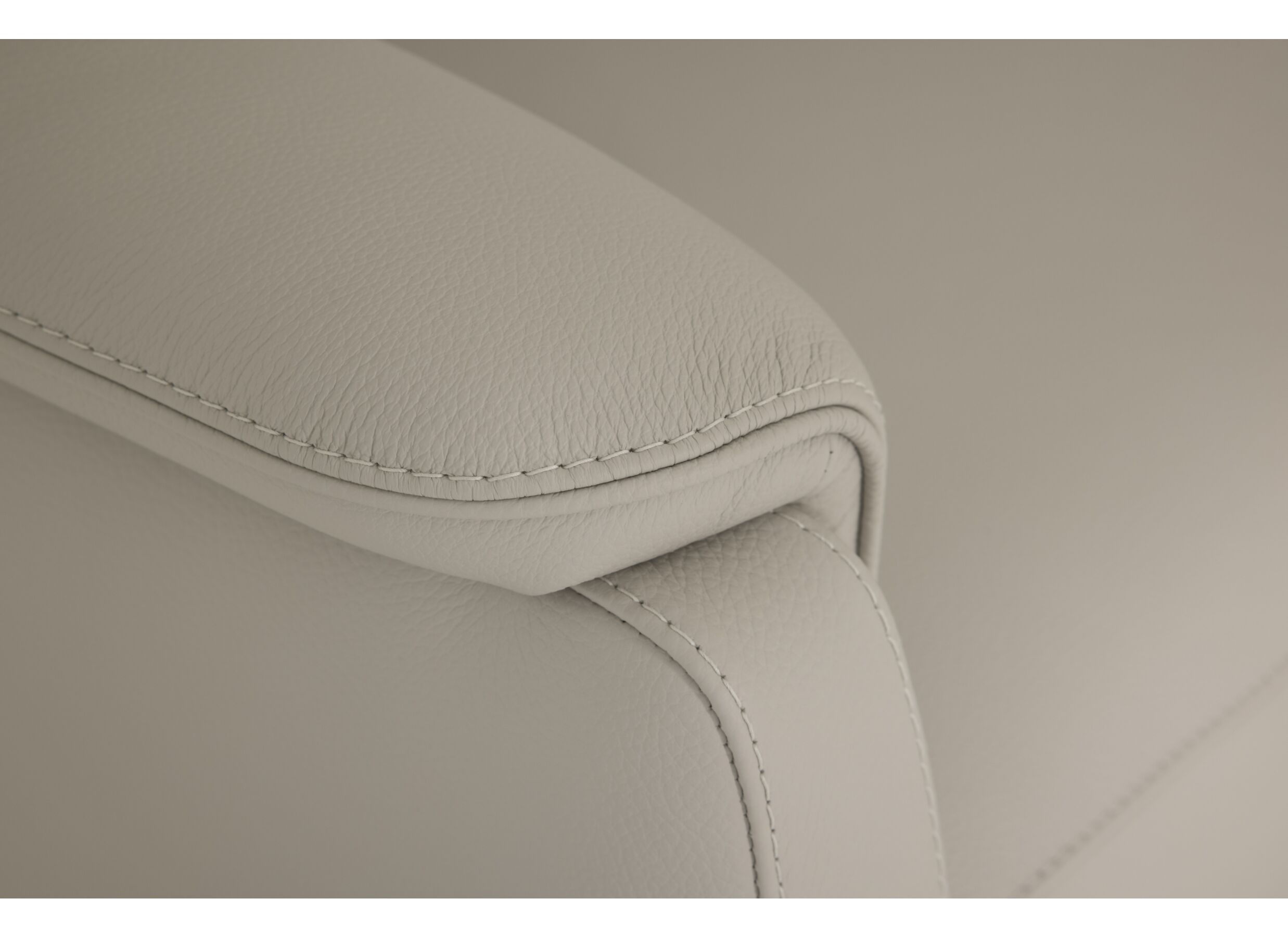 Detailfoto - Zetel Malorix 3+2+1-zit - leder - beige met relax