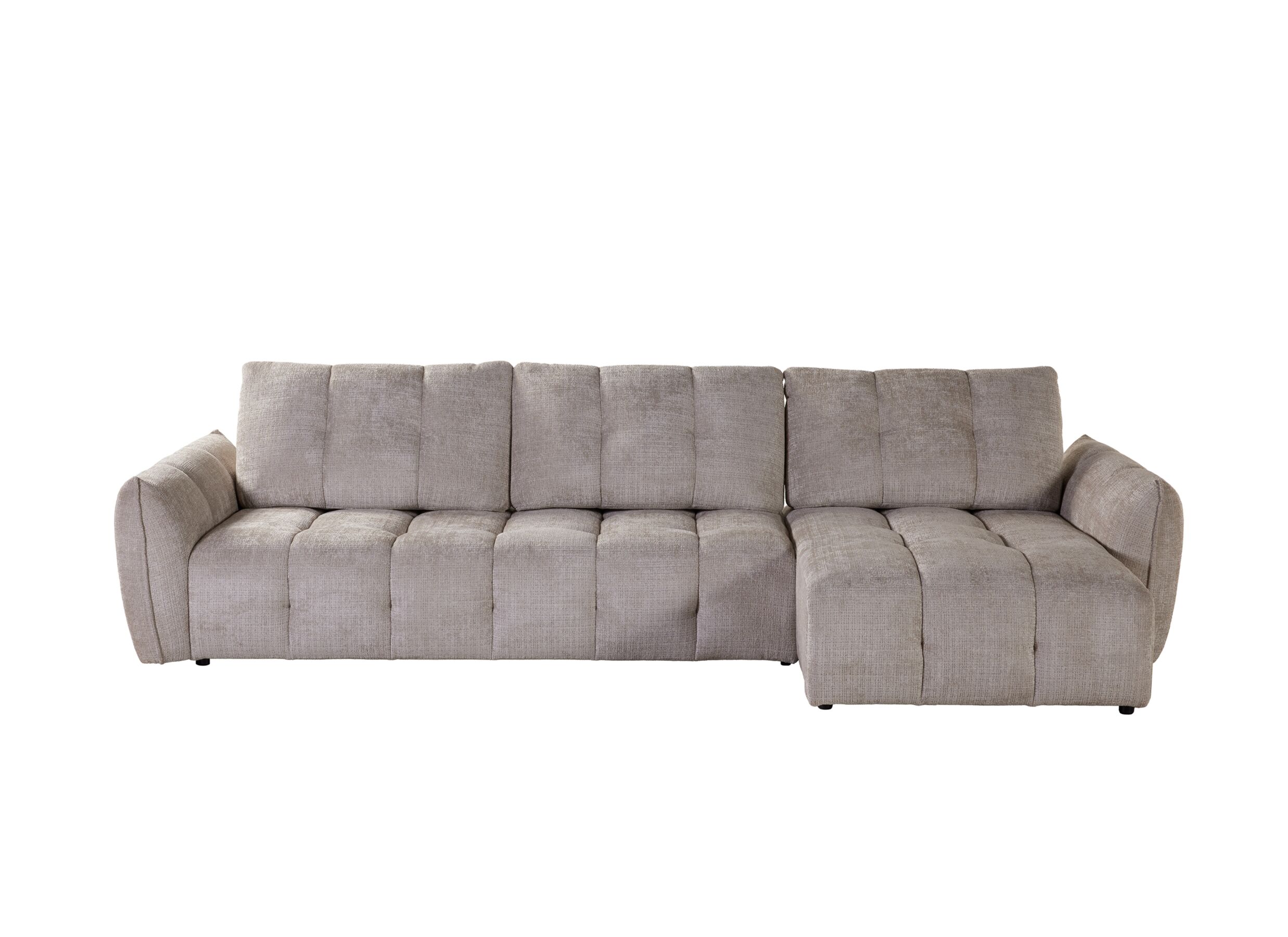 Overzichtsfoto - Hoeksalon Pocone 337x187-200cm - stof - greige met zitdiepteverstelling