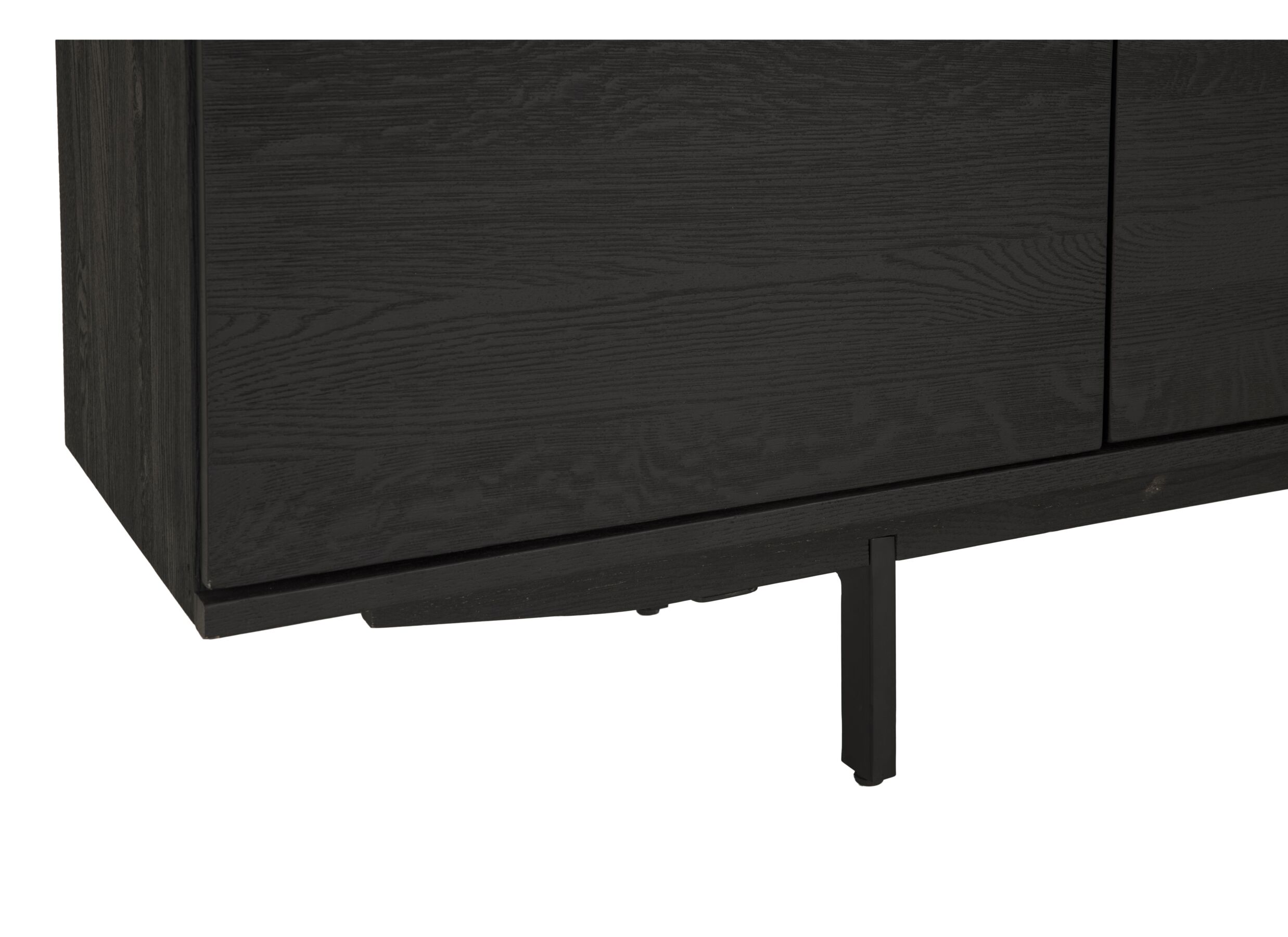 Dressoir Mauri 240cm - eik massief & decor - zwart