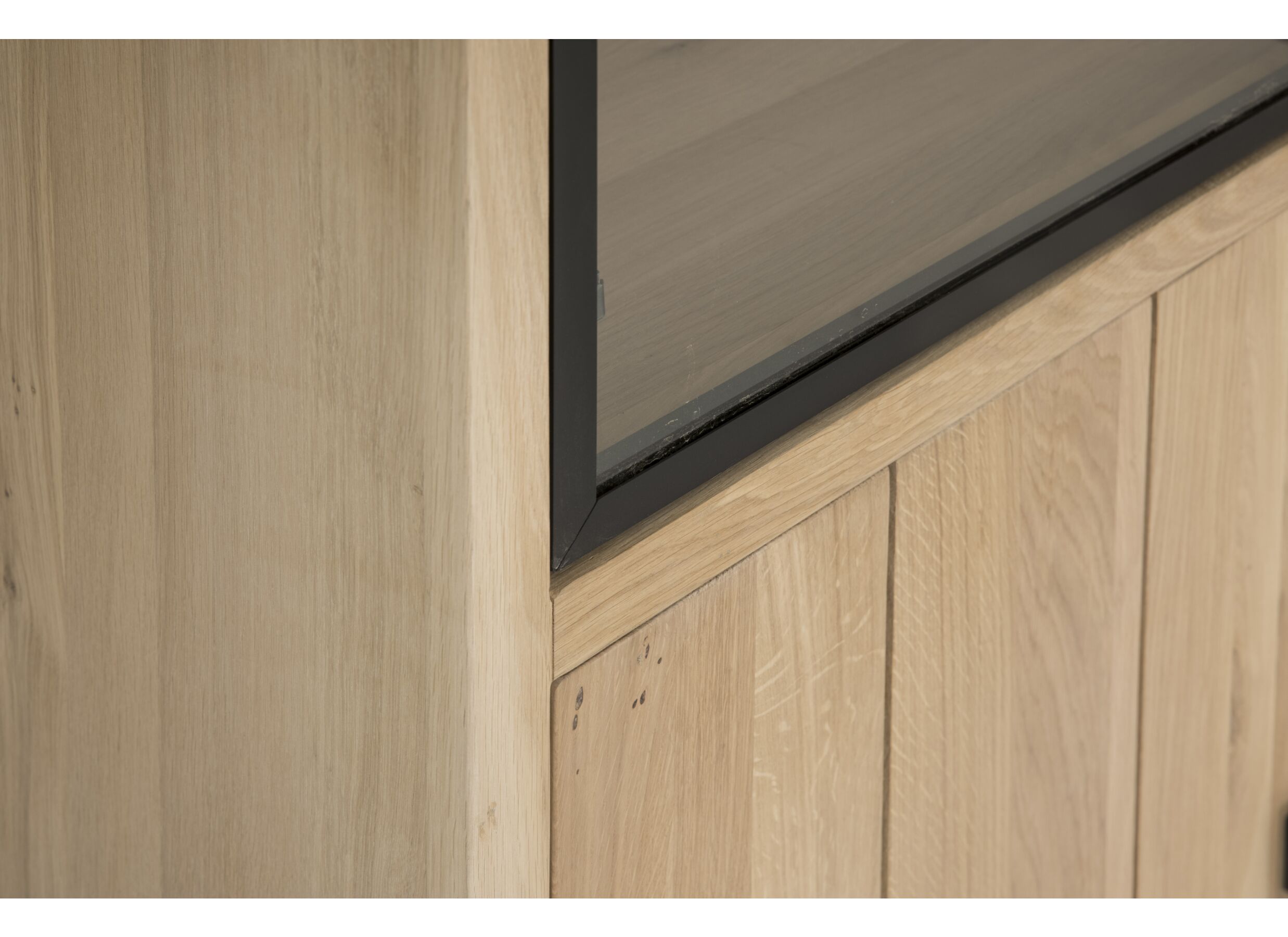 Vitrine Grimaldi 120,7cm - chêne massif - naturel