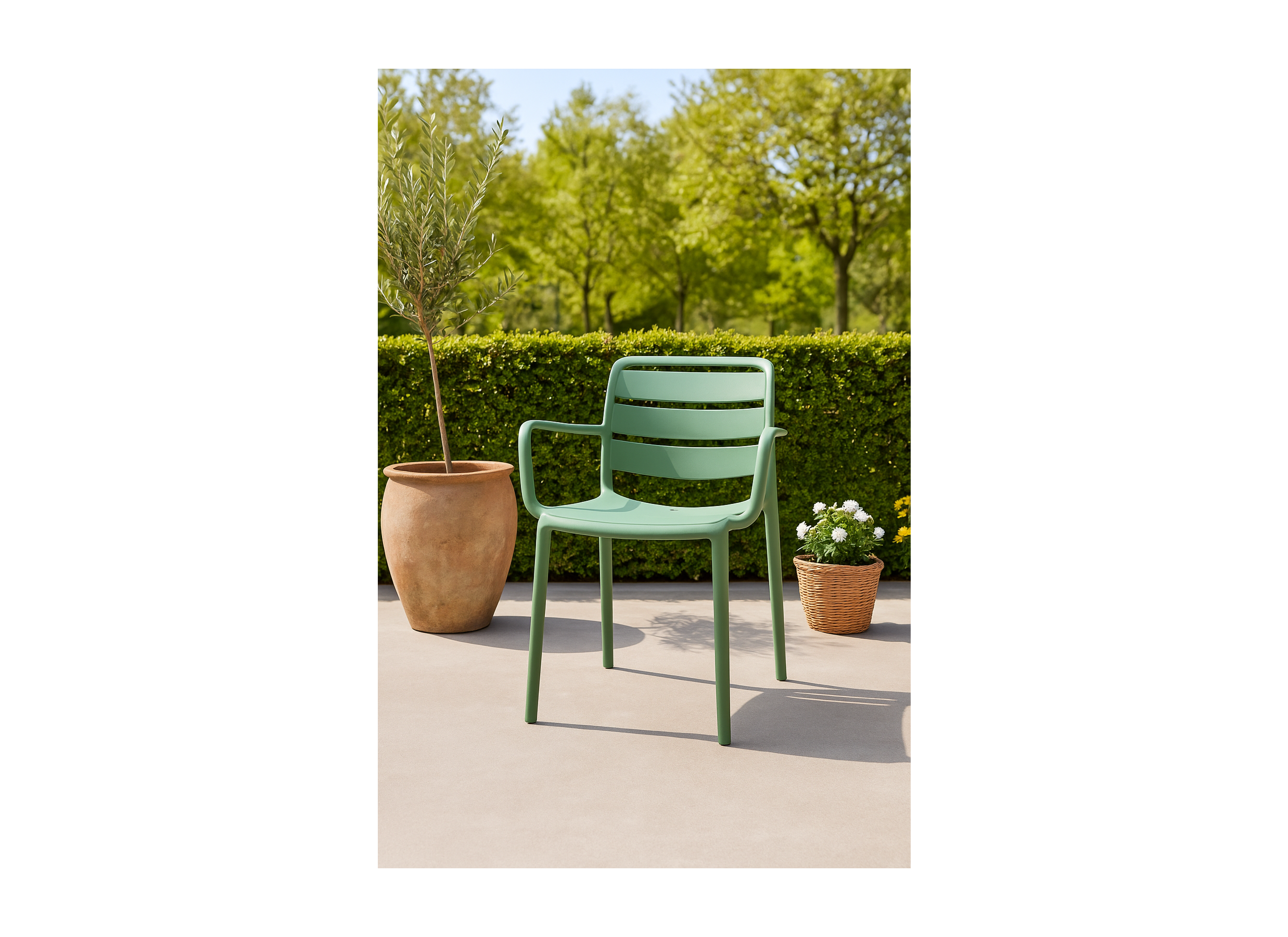 Chaise de jardin Matta 60x55x81cm - polypropylène - vert