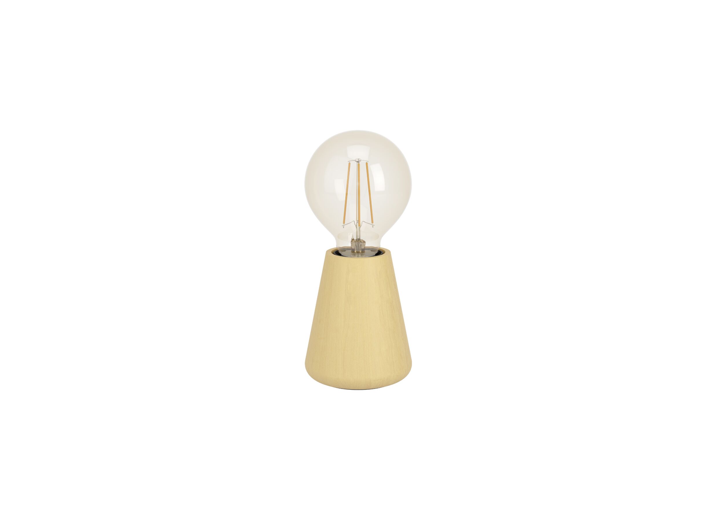 Plus Important - Lampe de table ASBY E27 H10cm bois beige