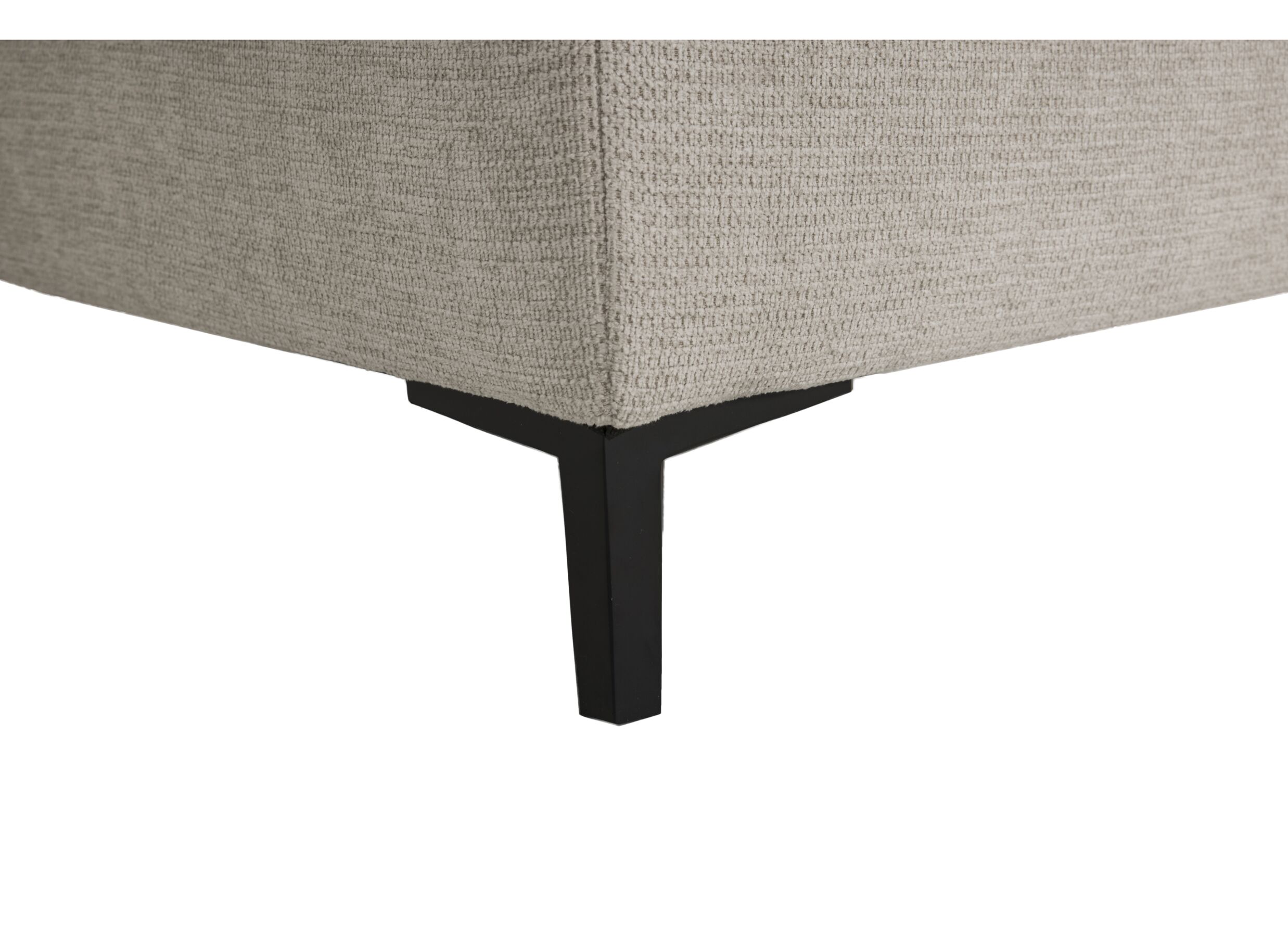 Detail - Canapé d'angle Poppy 181x317x249cm - tissu - beige avec fonction relax et lit