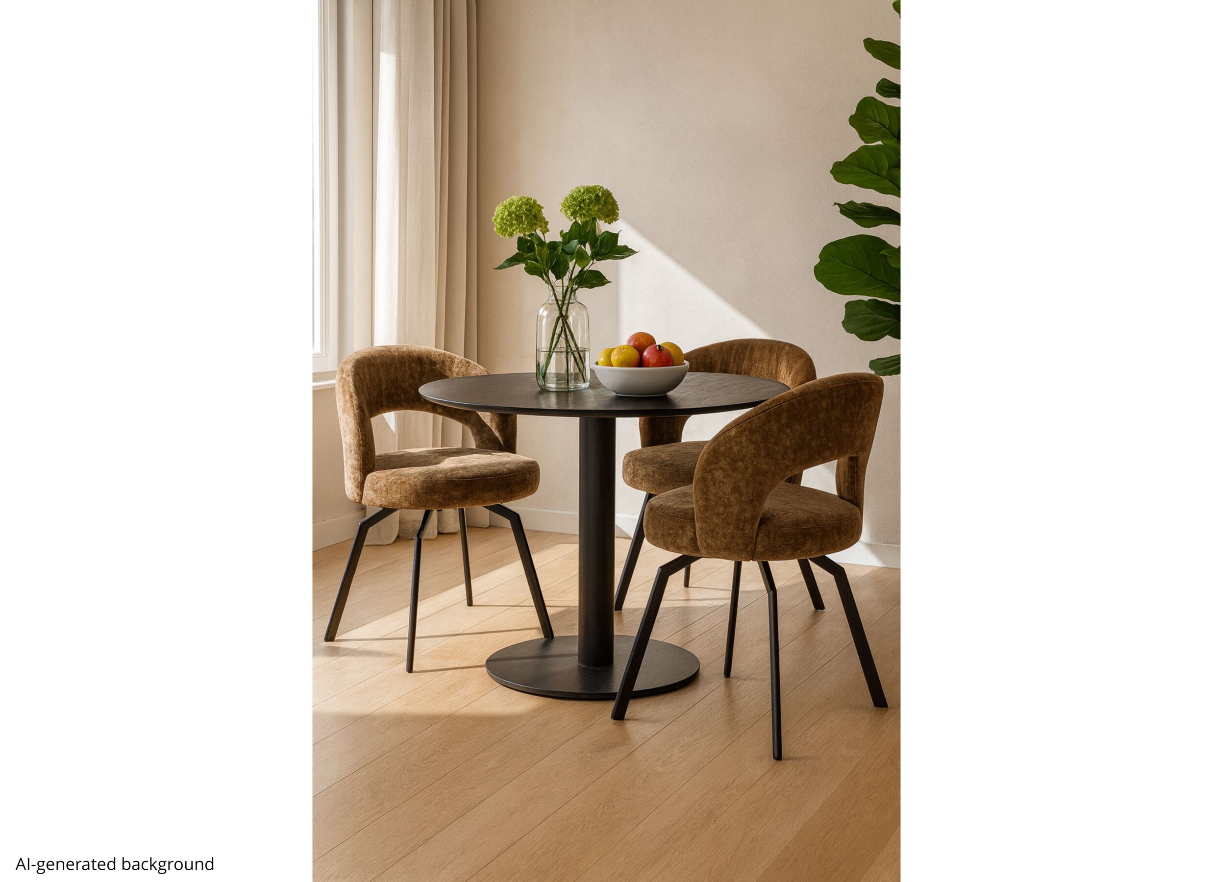 AI Generated - Chaise Festo tissu brun