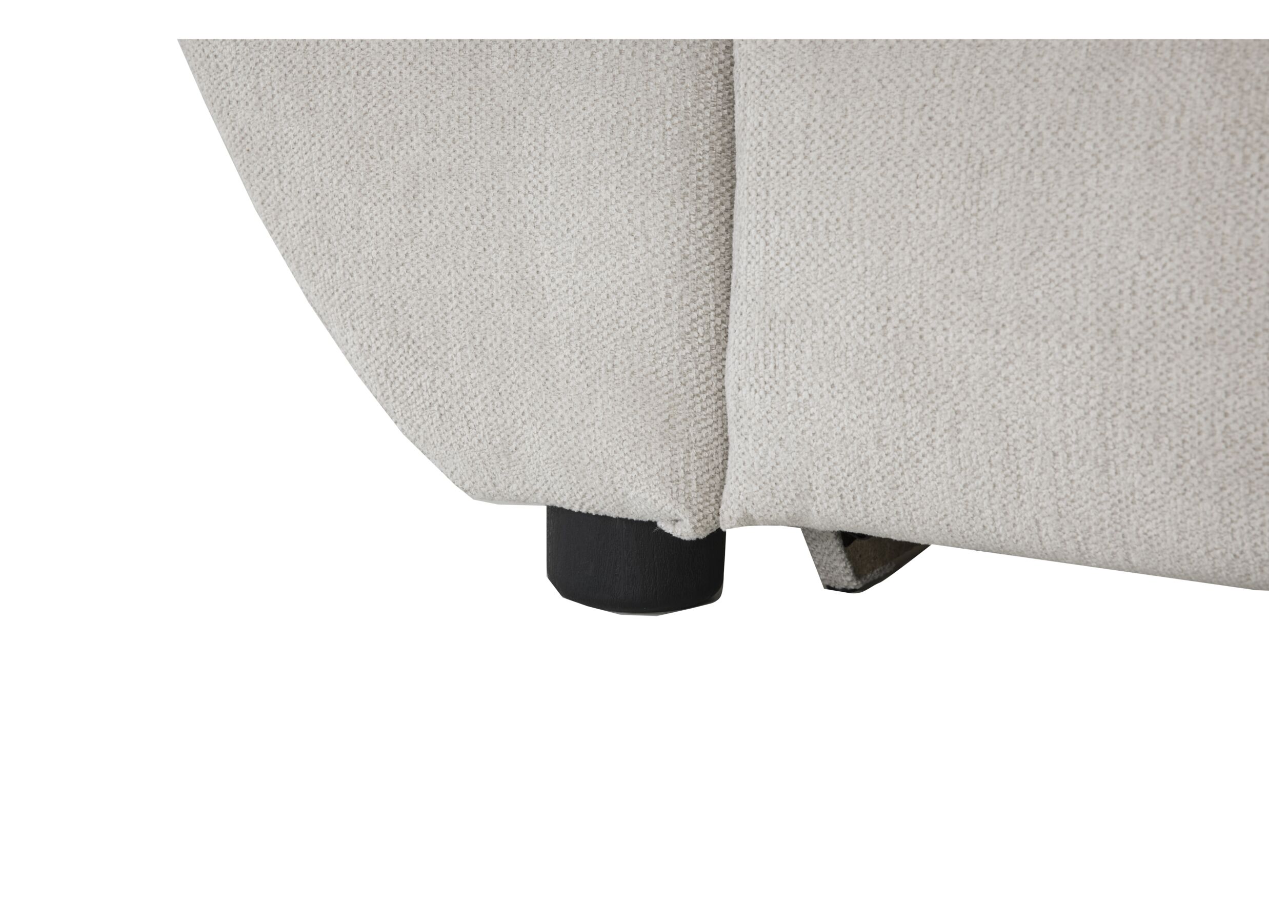 Canapé d'angle Jerez 303x205cm - tissu - greige avec fonction de lit et rangement