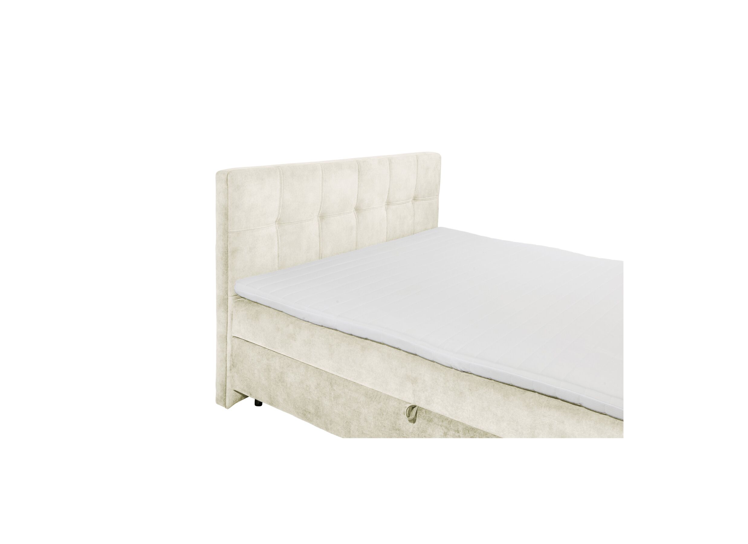 Detailfoto - Bedbox Valetta 180x200cm met opbergruimte stof crème
