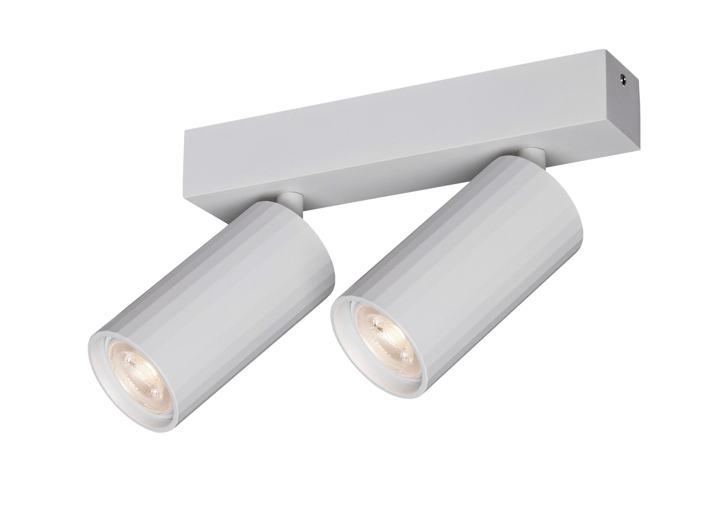 Opbouwspot 2xGU4 - aluminium - wit - Spot 2xGU4 - aluminium - blanc