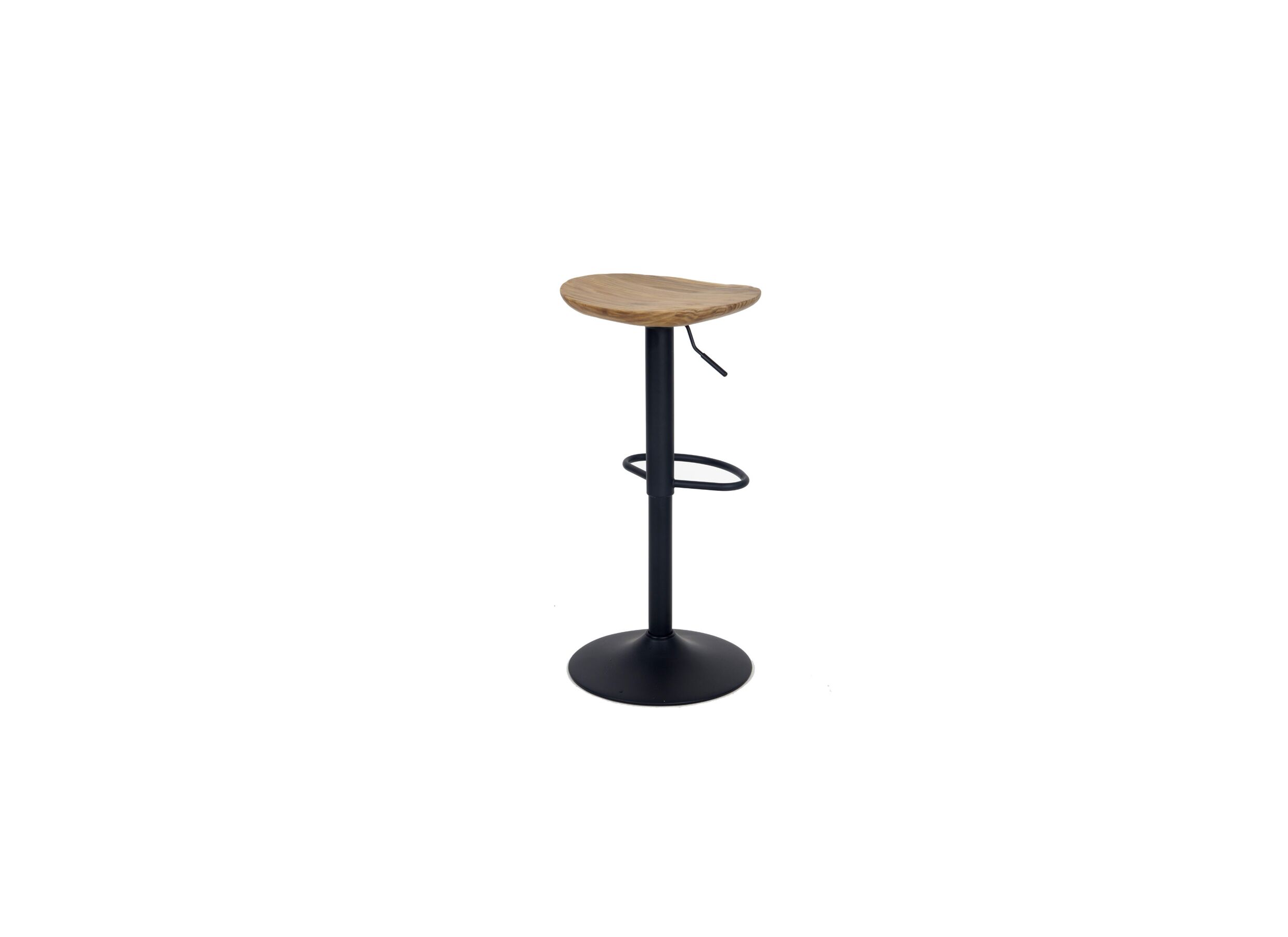 Barkruk Lingua ZH59-80cm - metaal - naturel & zwart