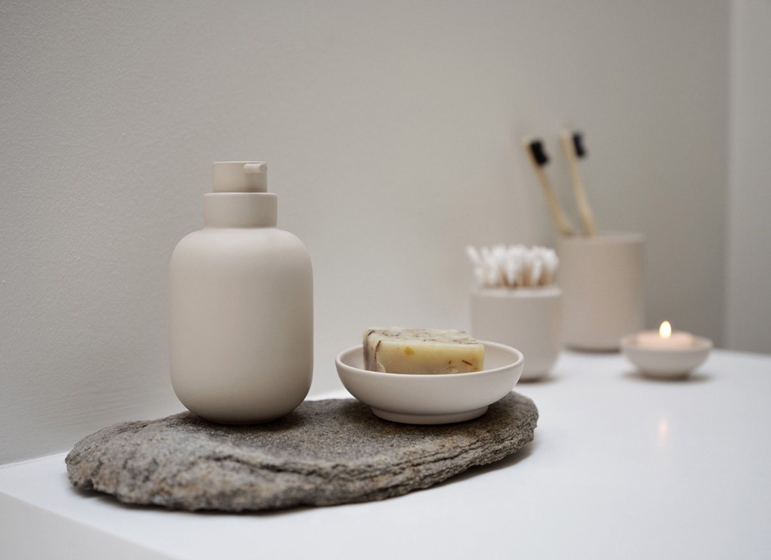 Sfeerfoto - Pot met Deksel Ø10x7,5cm - keramiek - zand