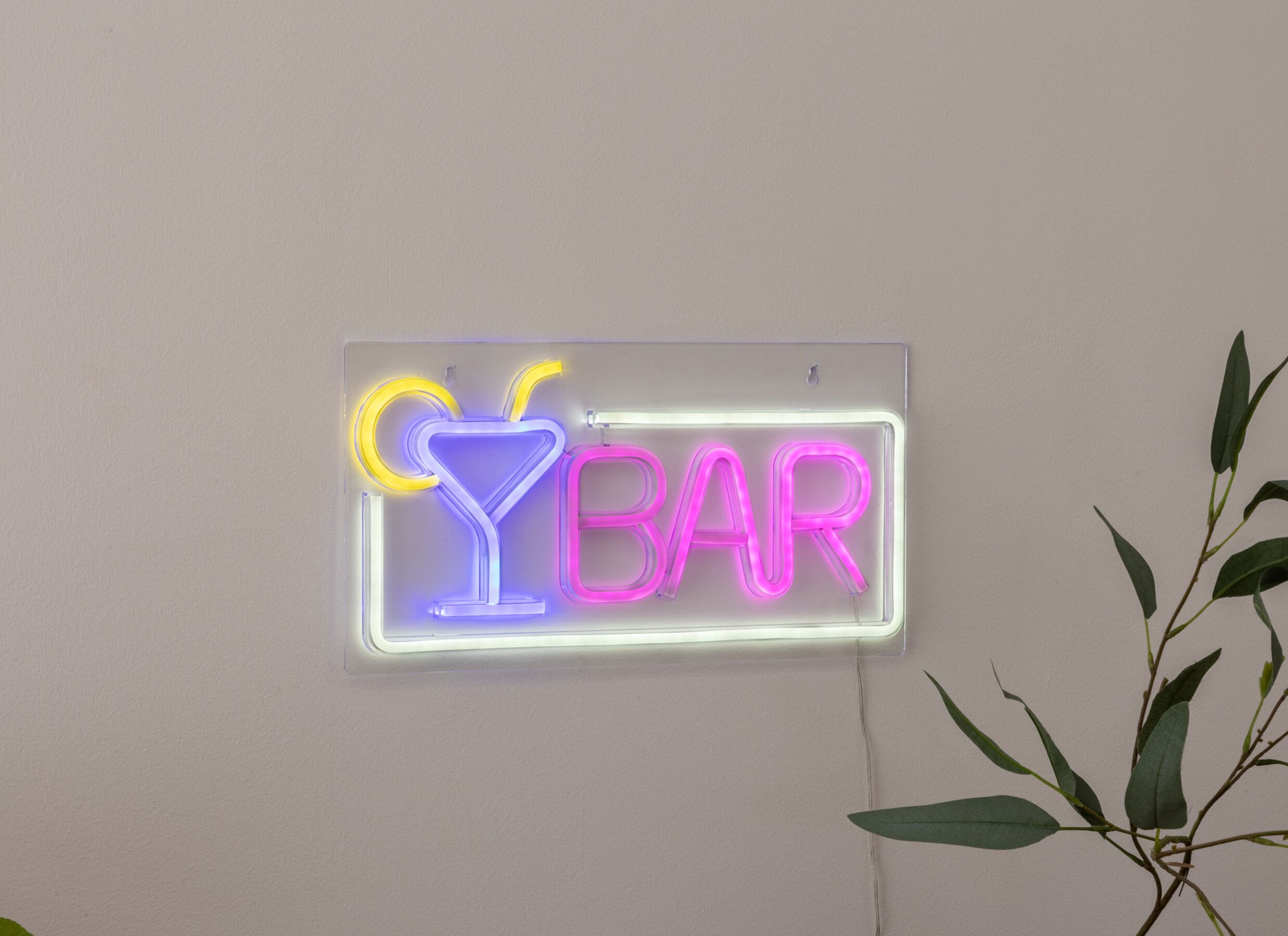 Sfeerfoto - Ledlamp Neon Bar 42x22cm - kunststof - multicolor