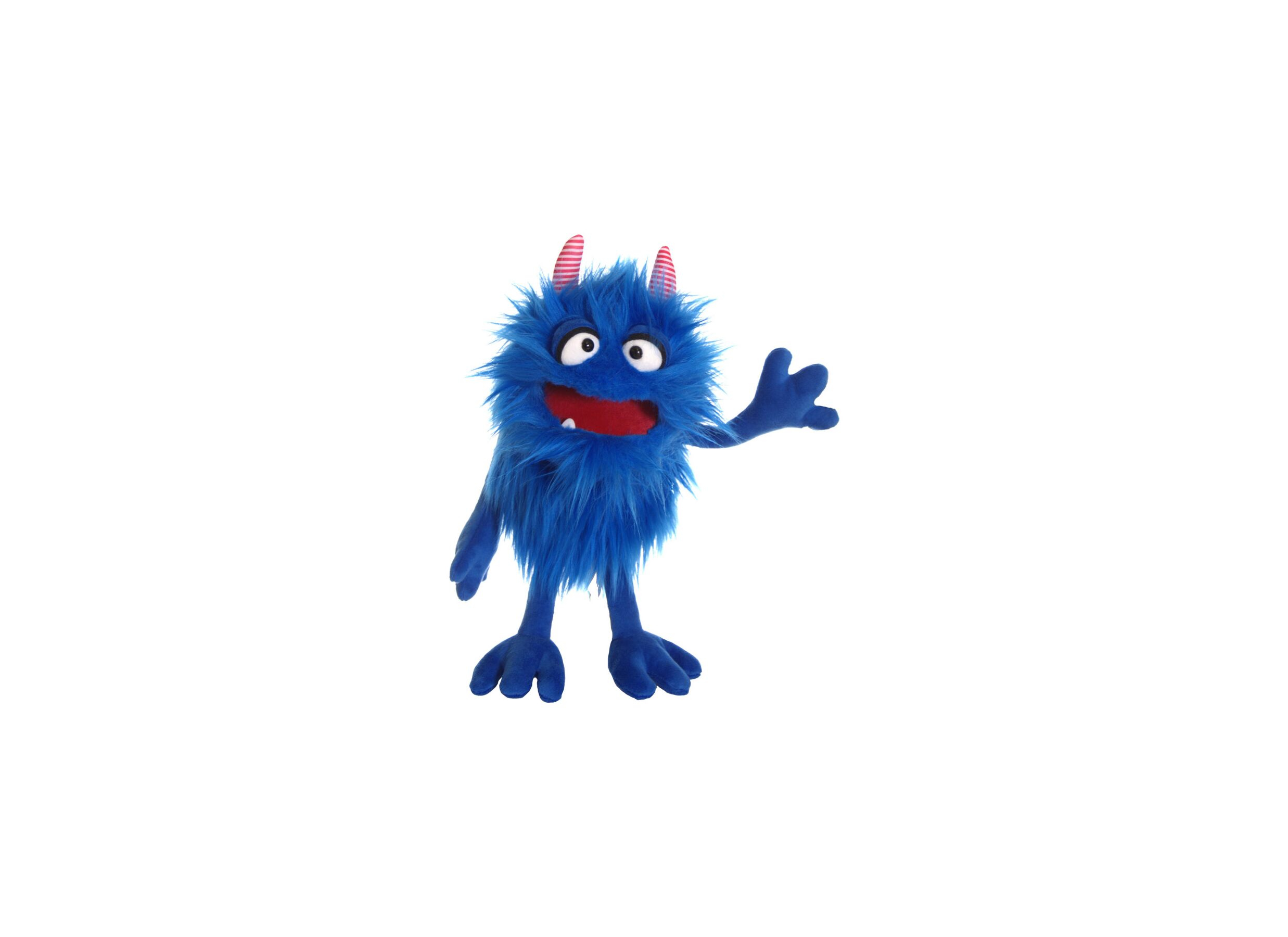 Plus Important - Marionnette à main Monster to go Schmackes H30cm - polyester - bleu