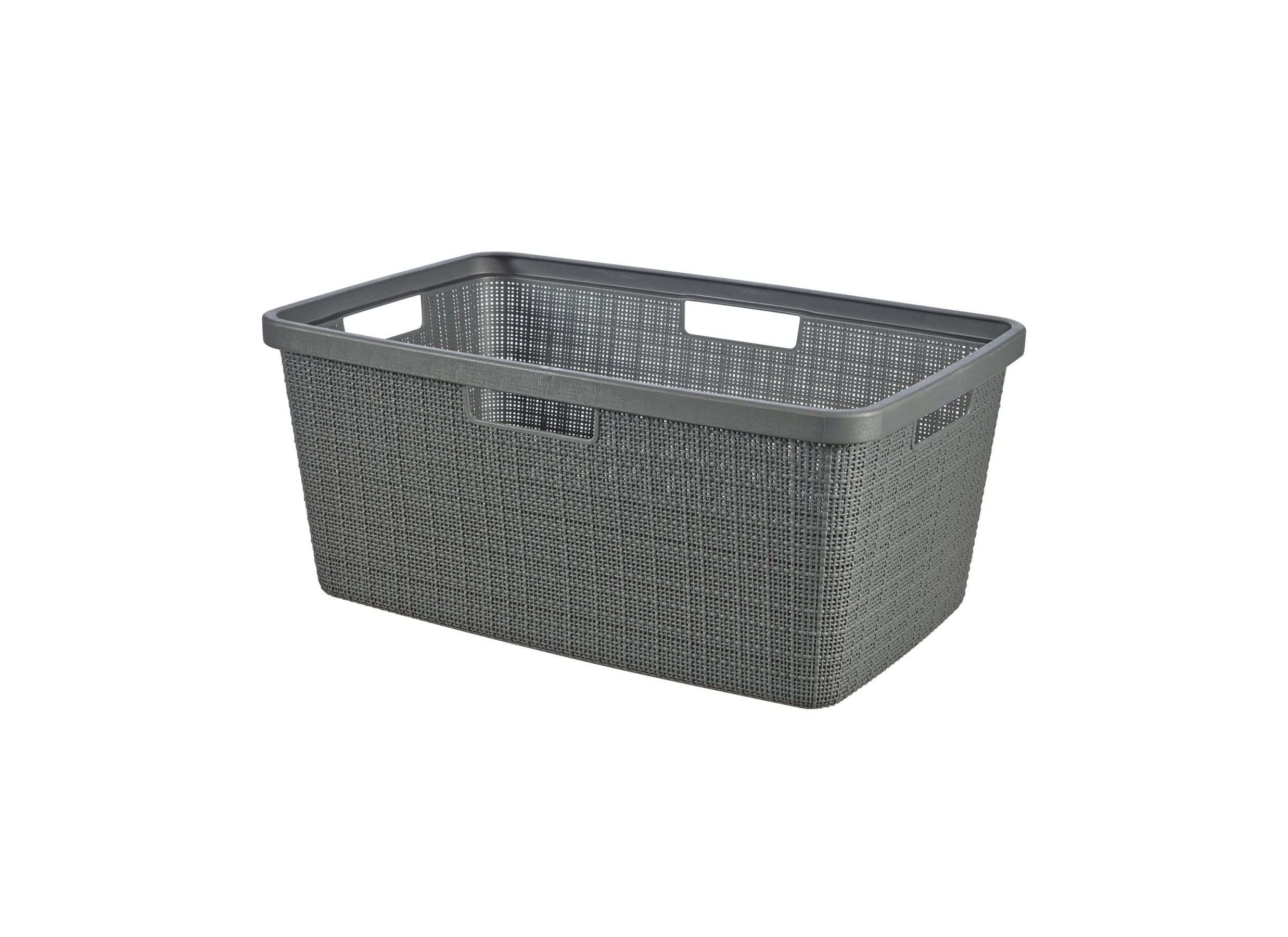Wasmand Jute 59,4x39,4xH25cm grijs