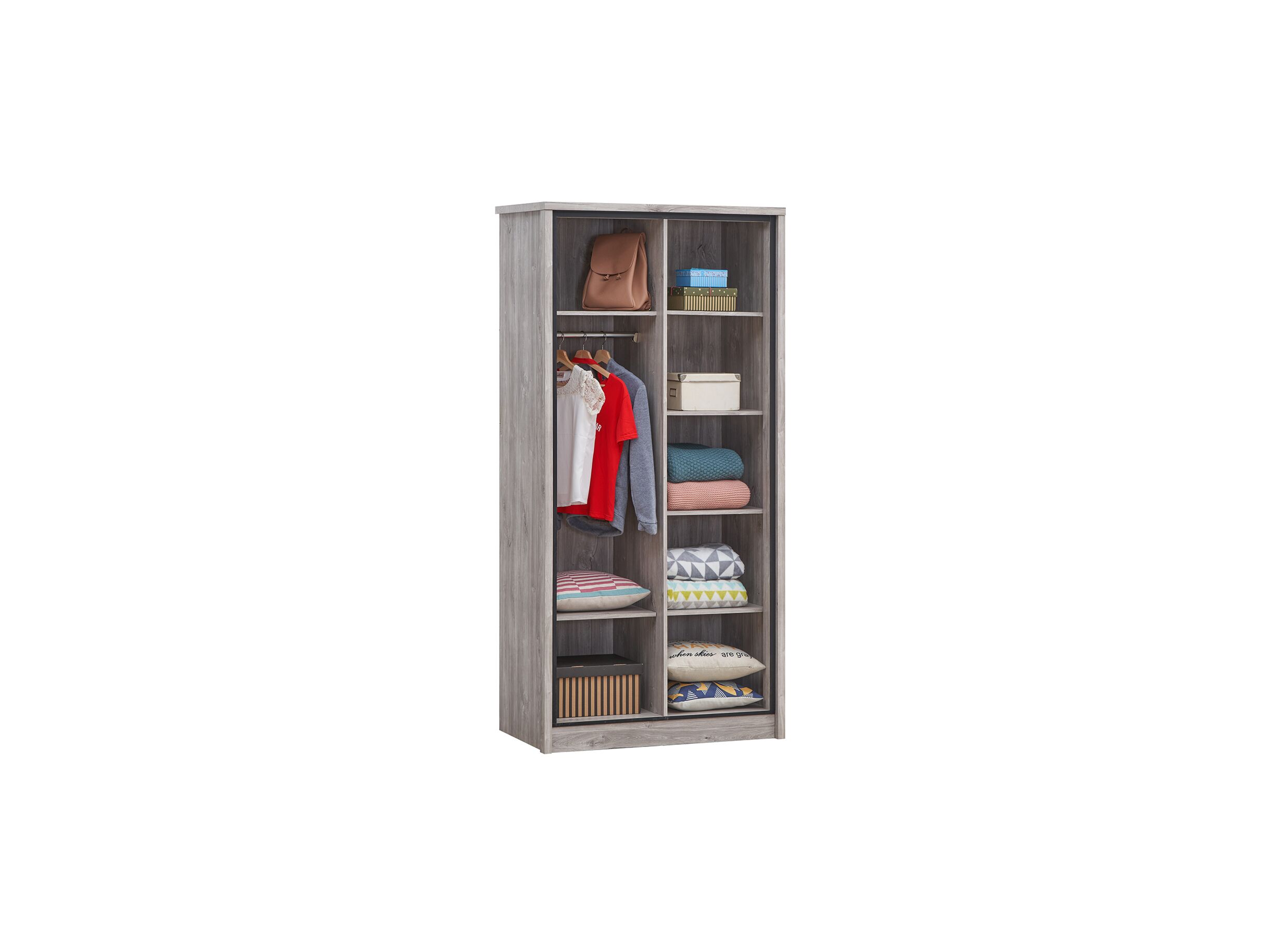 Garde-robe Elias 100cm - décor - chêne gris