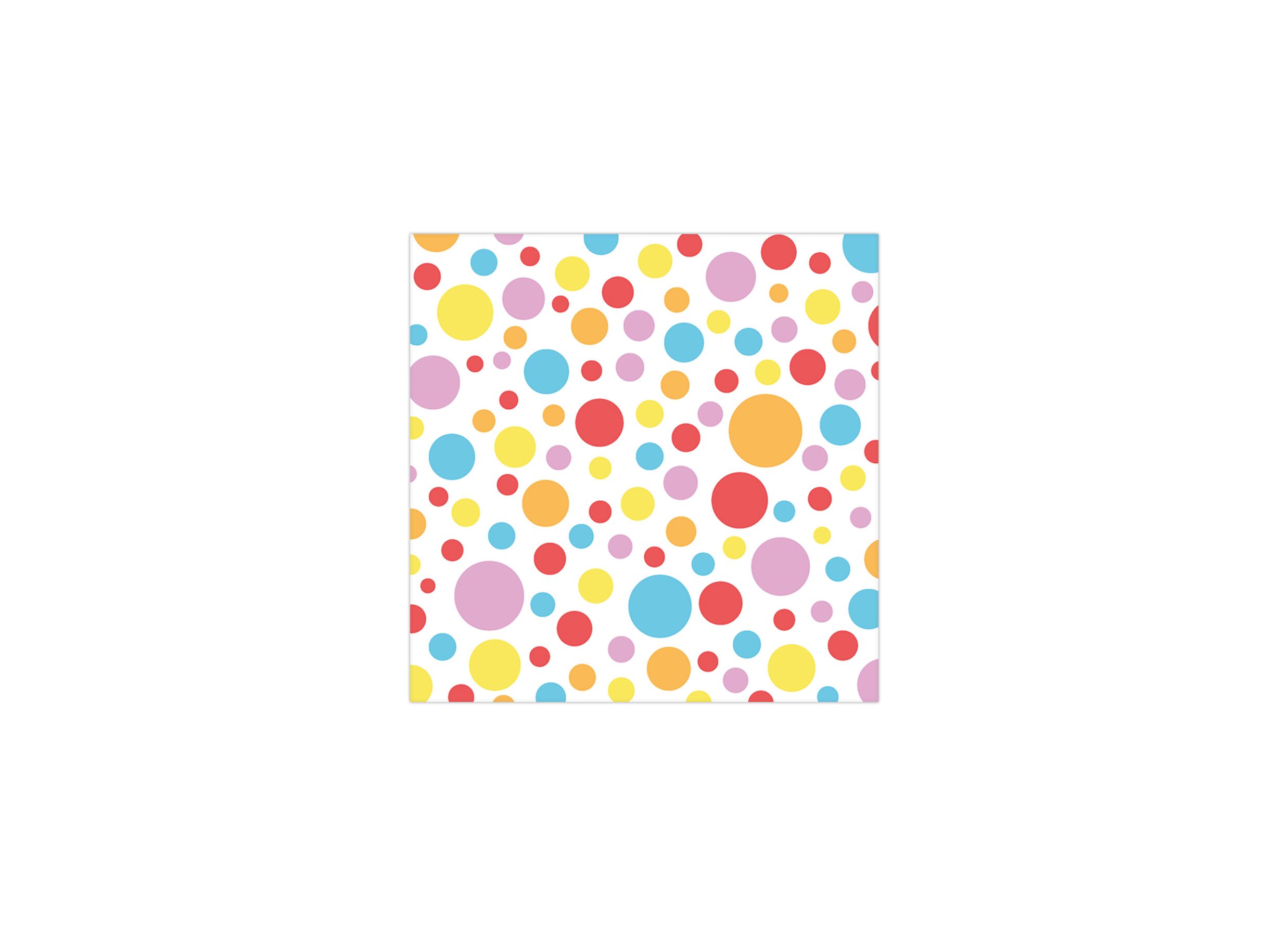 Serviette Dots 25x25cm multicolore 20 pièces - Serviette Dots 25x25cm multicolore 20 pièces