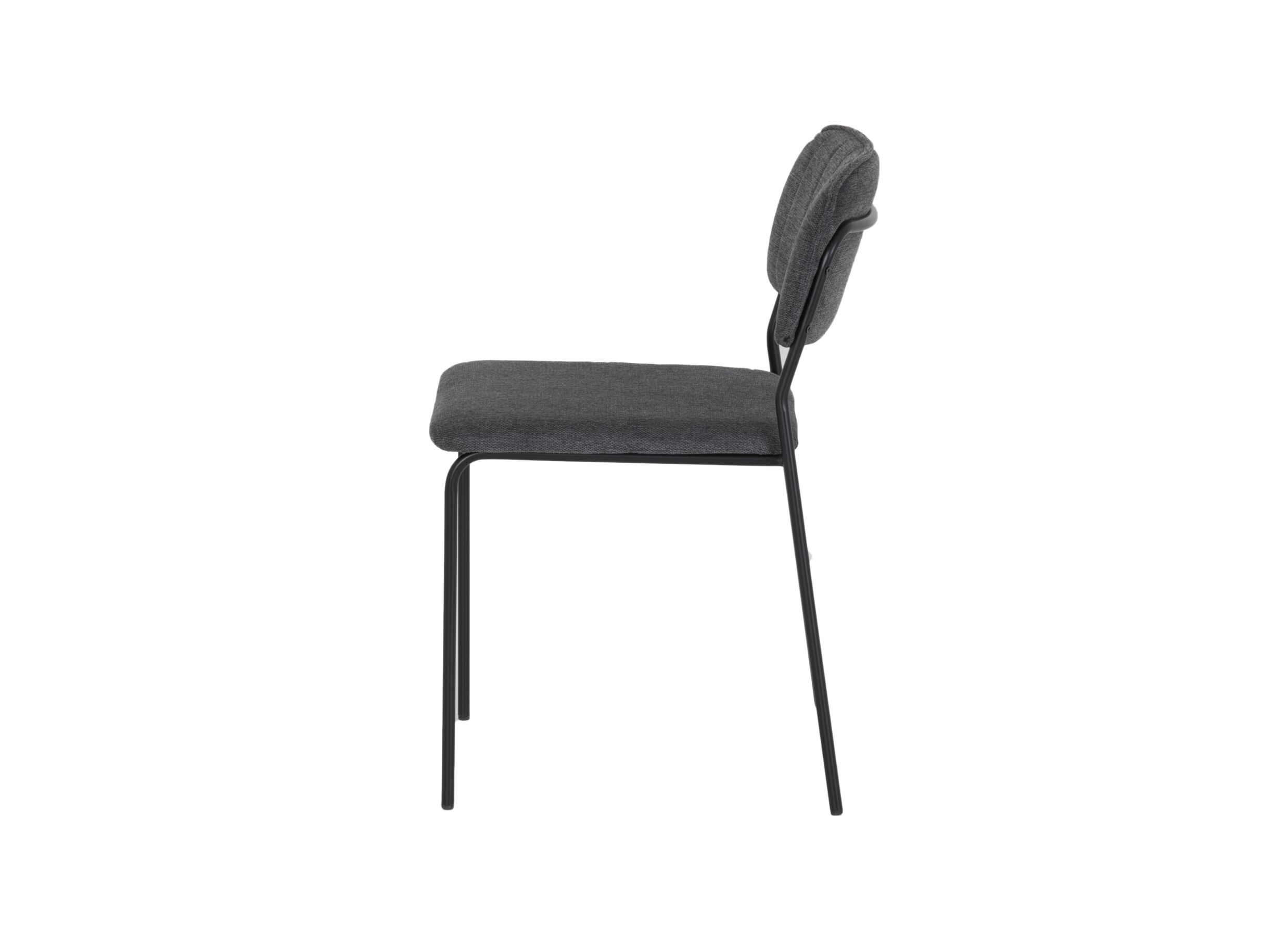 Aperçu - Chaise Epoca 46x54,5x85cm - tissu - anthracite