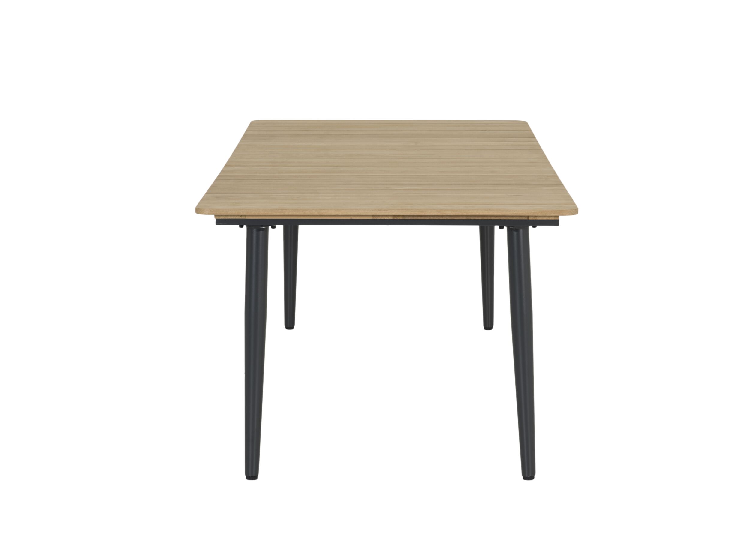 Aperçu - Table Brisk 220x100cm - teck massif & aluminium - naturel