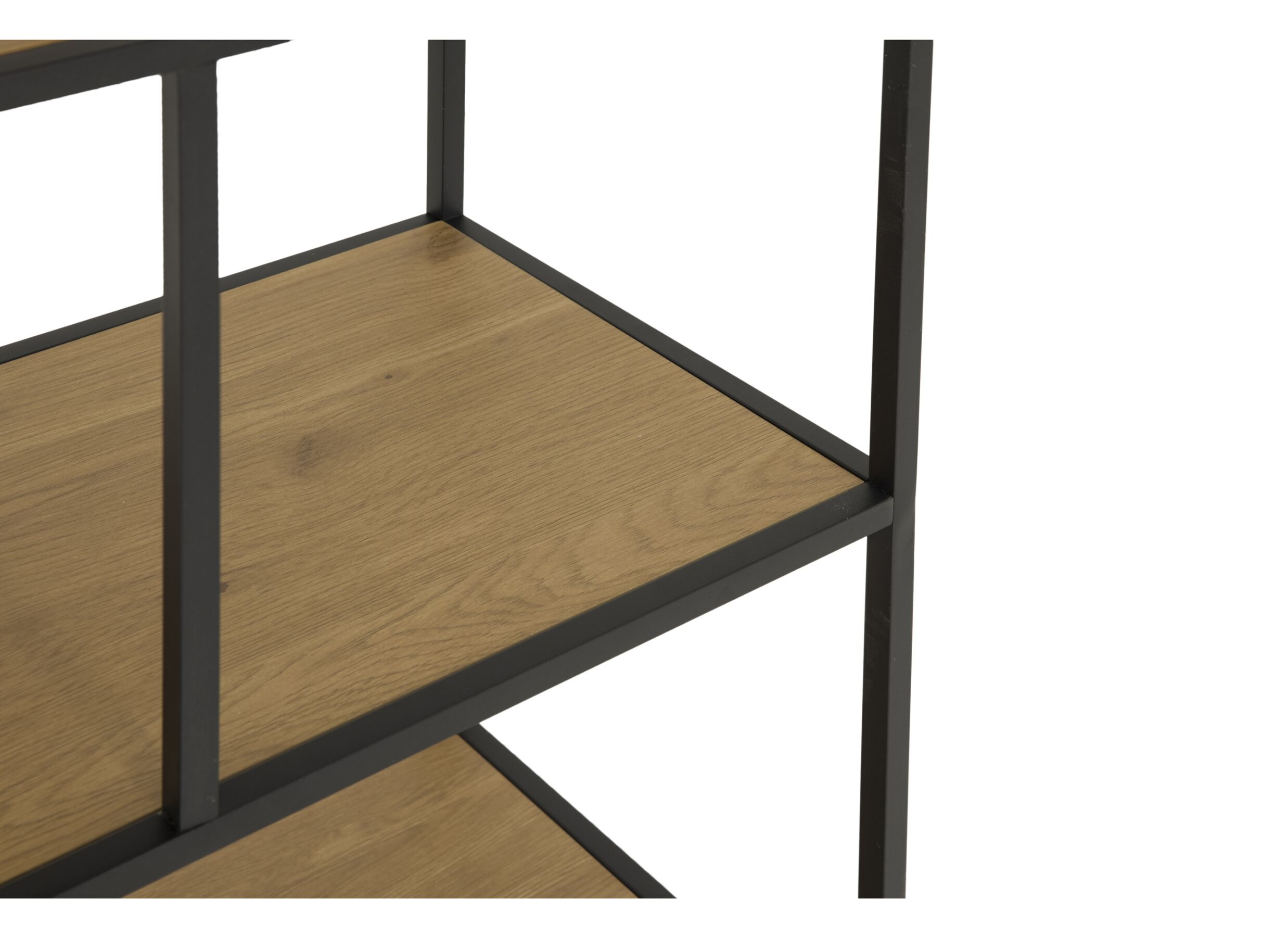Detailfoto - Opbergrek Tower 114x30x185cm - melamine metaal - eik