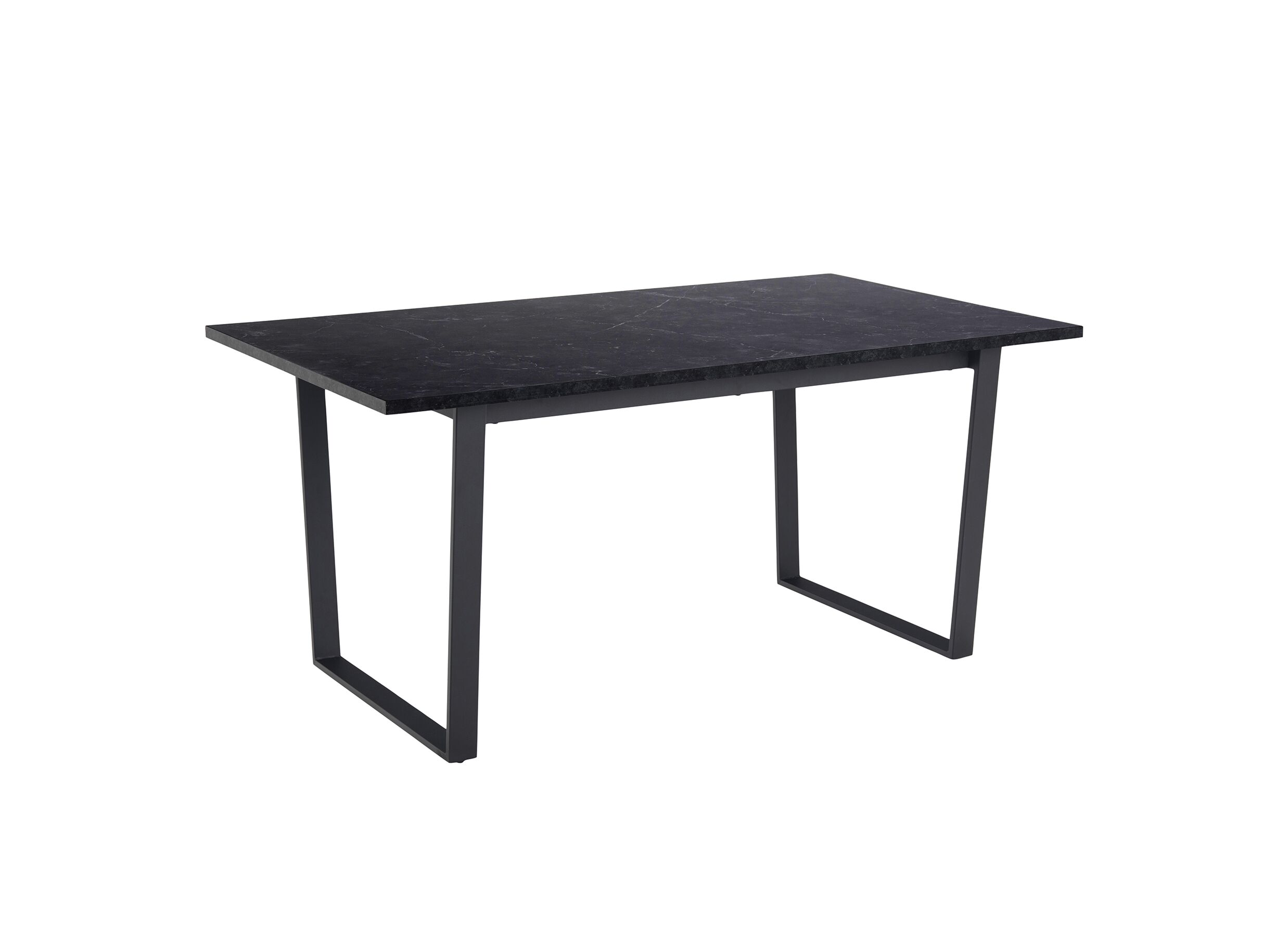 Tafel 160x90cm - gepoederlakt staal - matzwart