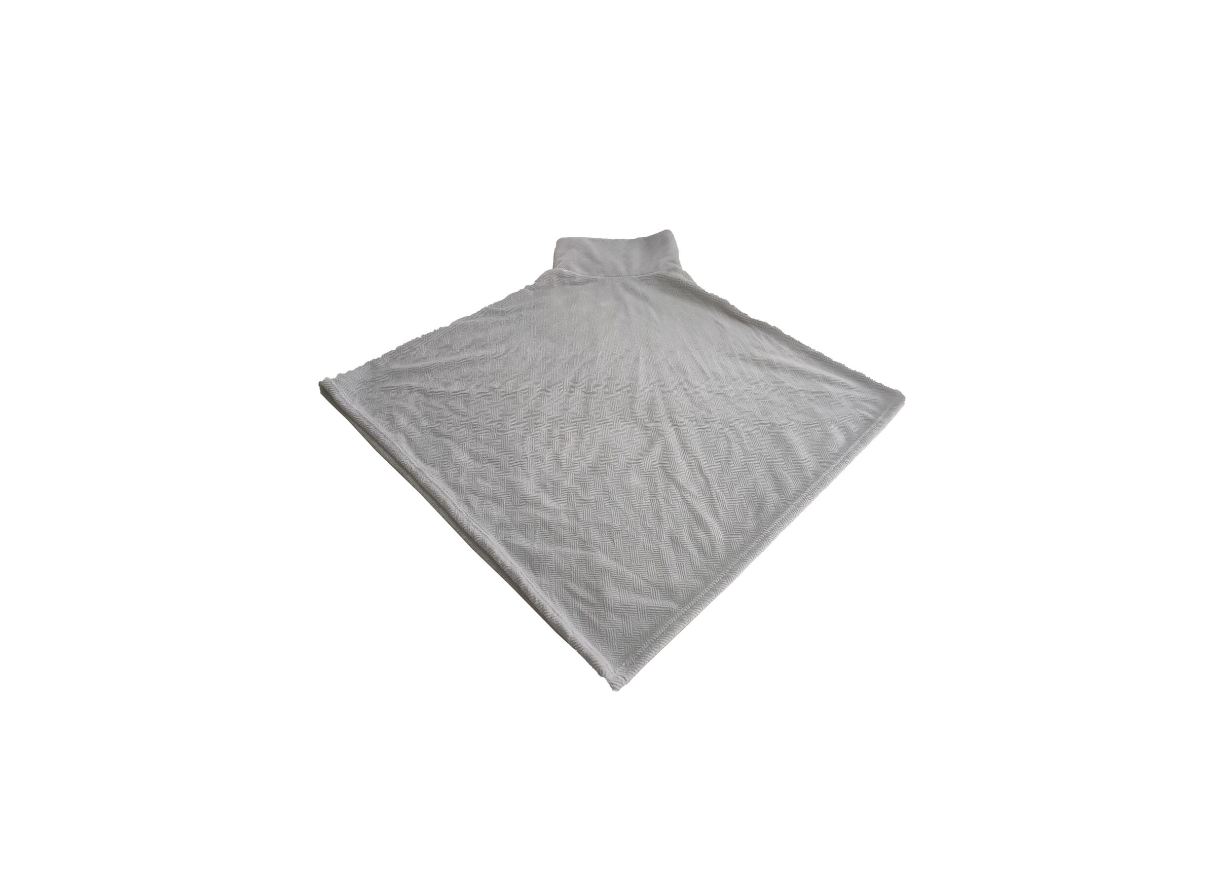 Poncho Antwerpen 80x80cm microvezel pastelgrijs