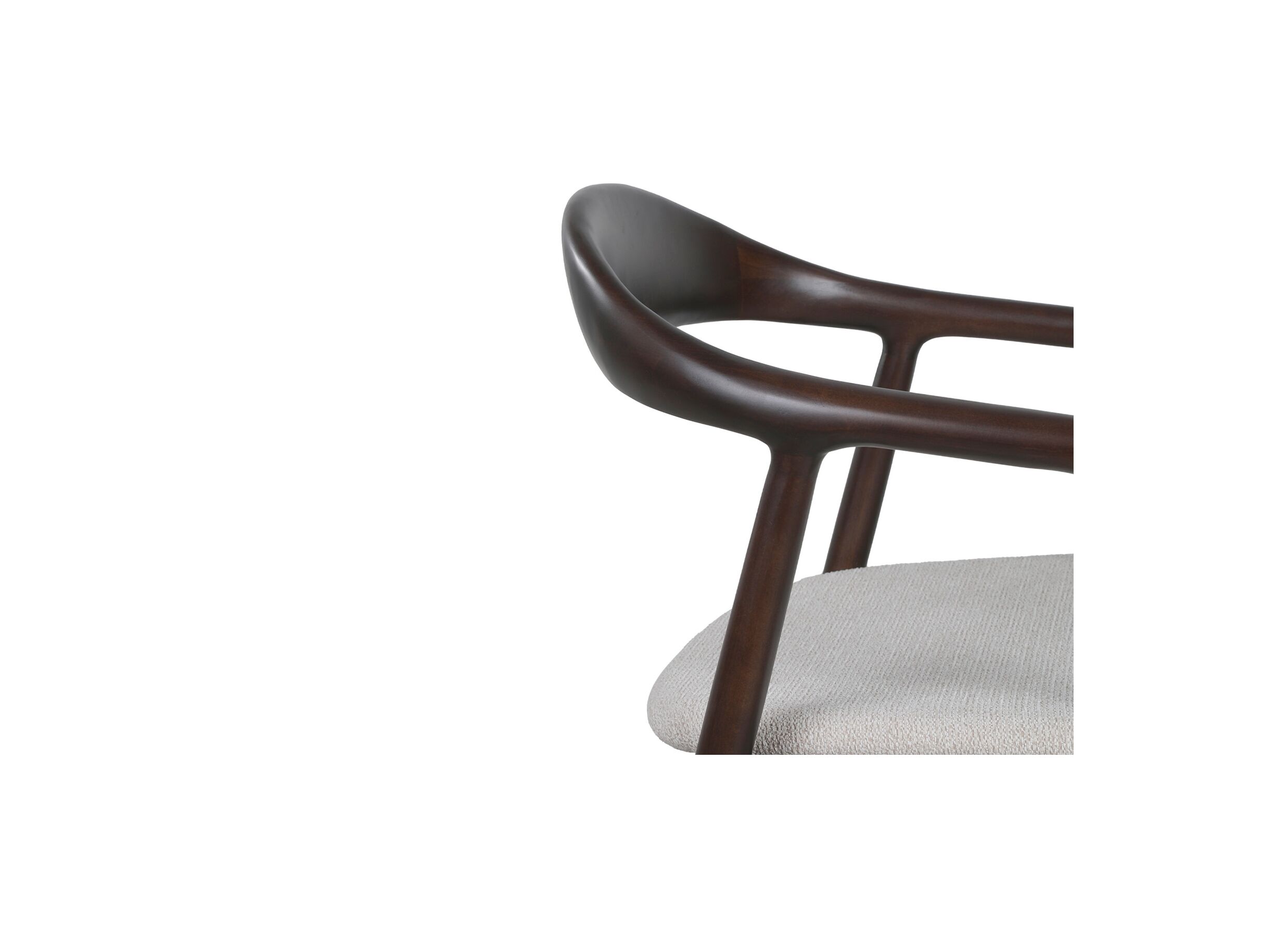 Detailfoto - Stoel Donna 56,5x53x79,4cm - eik fineer & polyestervezel - walnoot