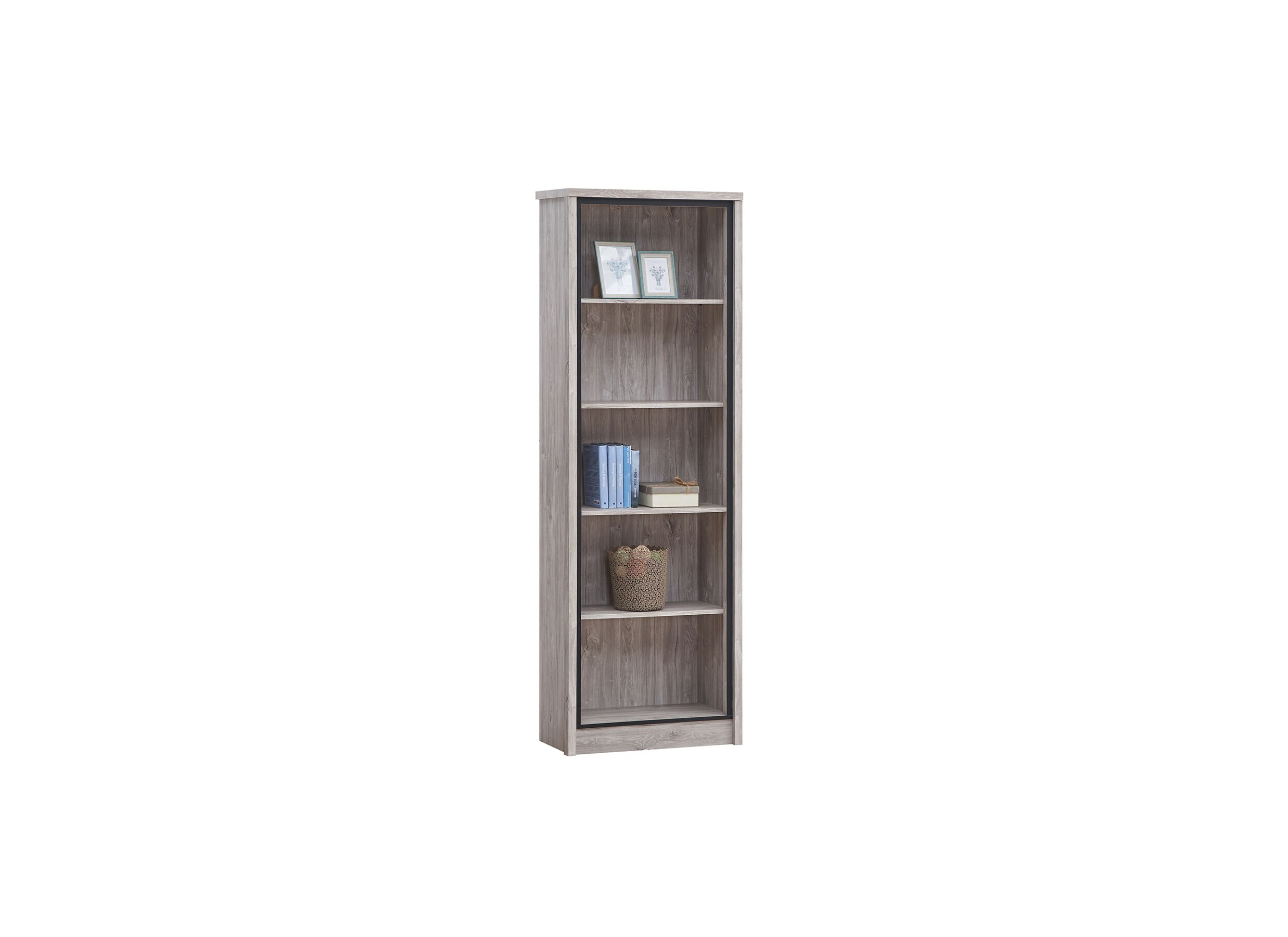 Boekenrek Elias 70x35x208cm - decor - grijze eik