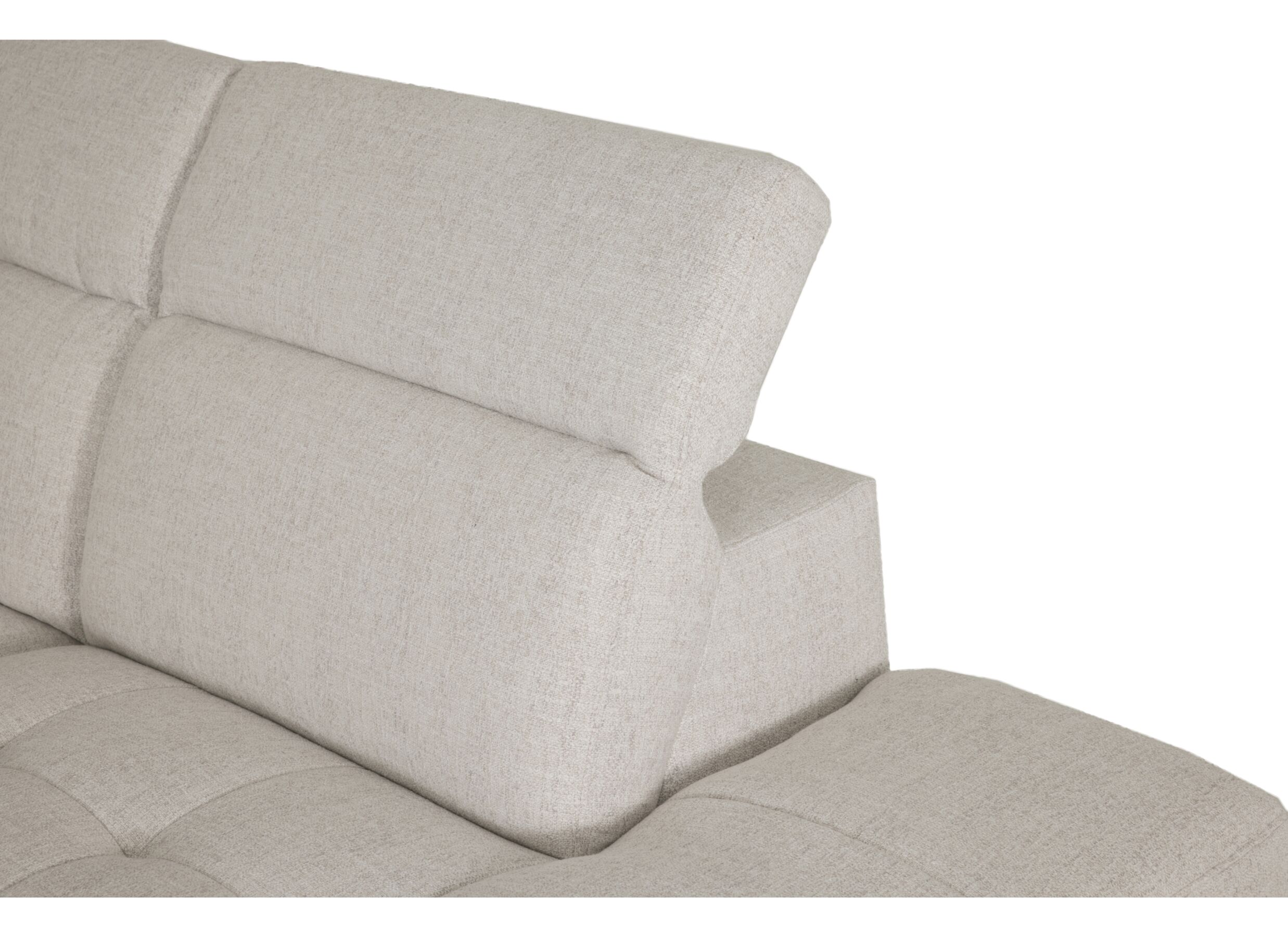 Detailfoto - Hoeksalon Knight 317x255cm - stof - beige met relax