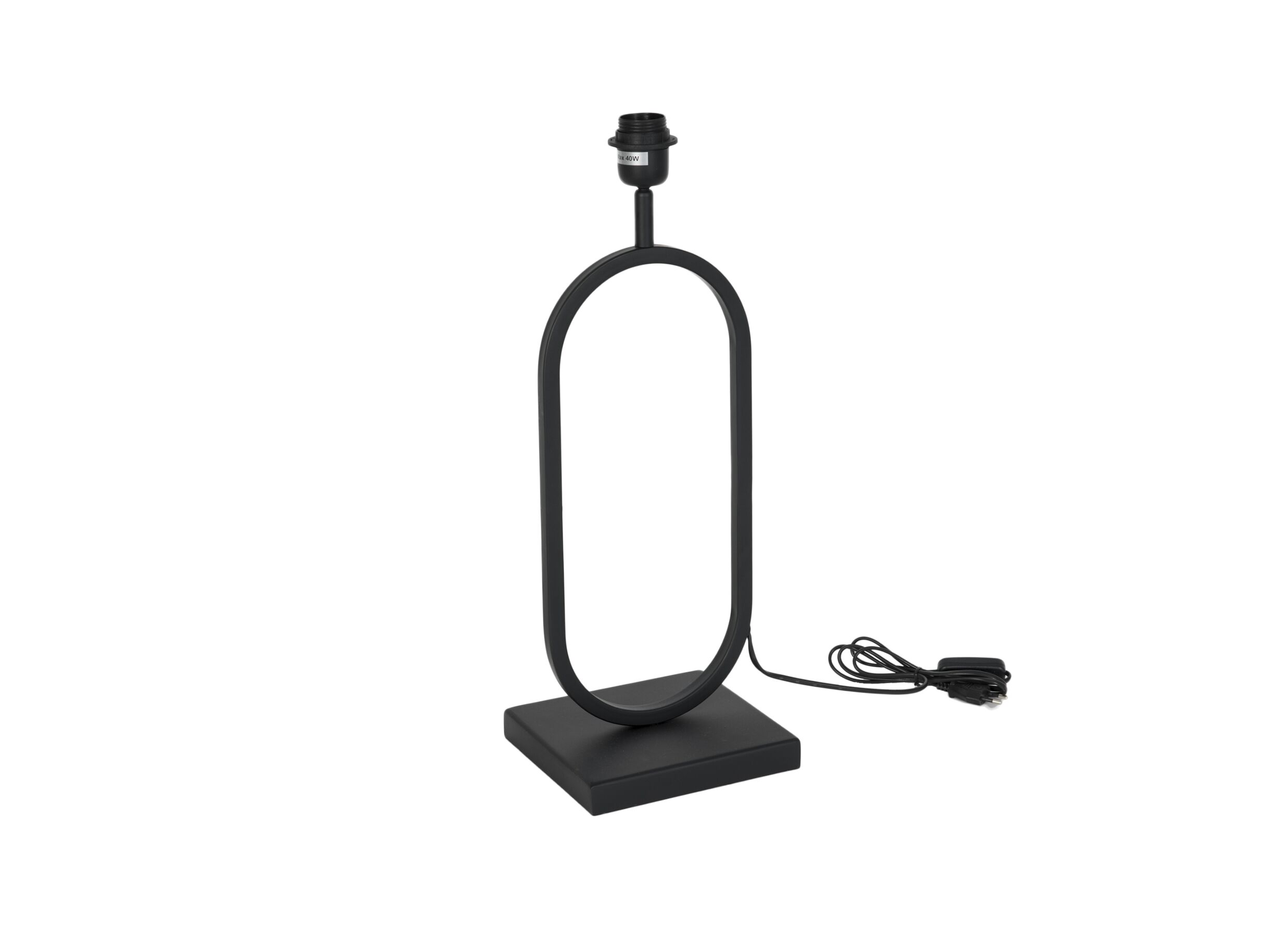 Tafellamp Rico E27 H53cm - metaal - zwart - Lampe de table Rico E27 H53cm - métal - noir