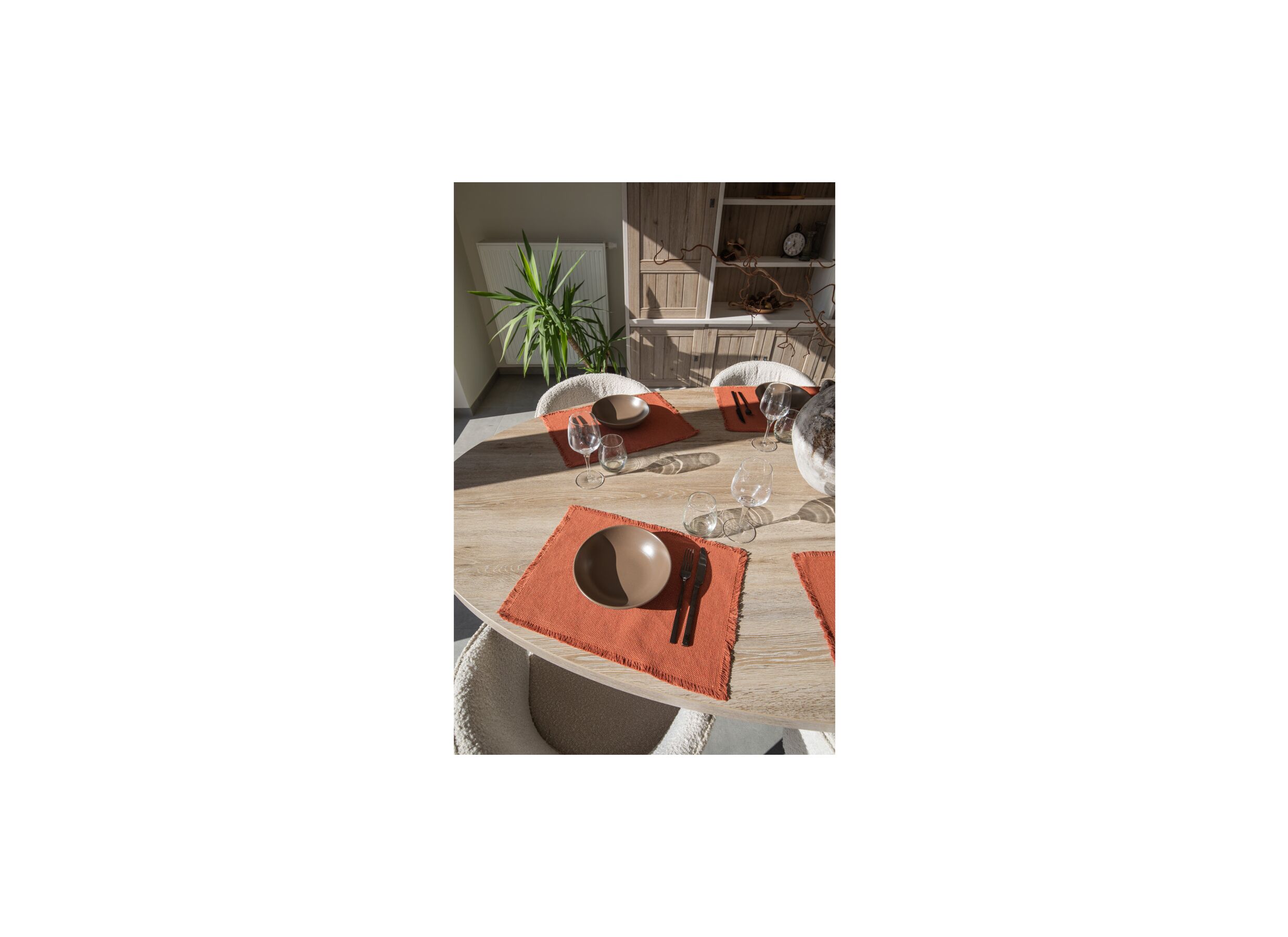 Foto ambiance - Set de table Vera 45x33cm - coton & fibre de polyester - terra