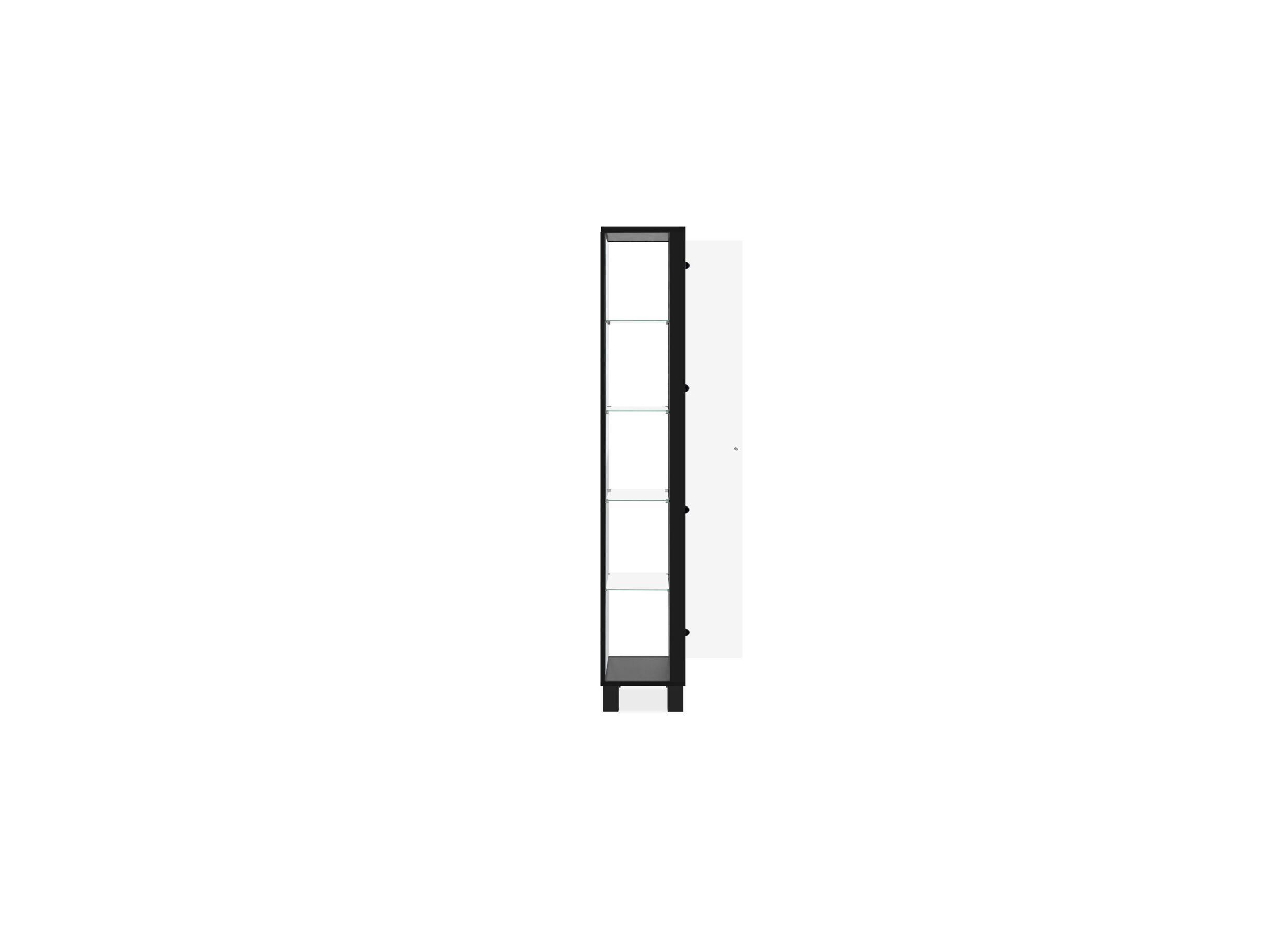 Overzichtsfoto - Vitrinekast Albi 33cm - melamine - zwart