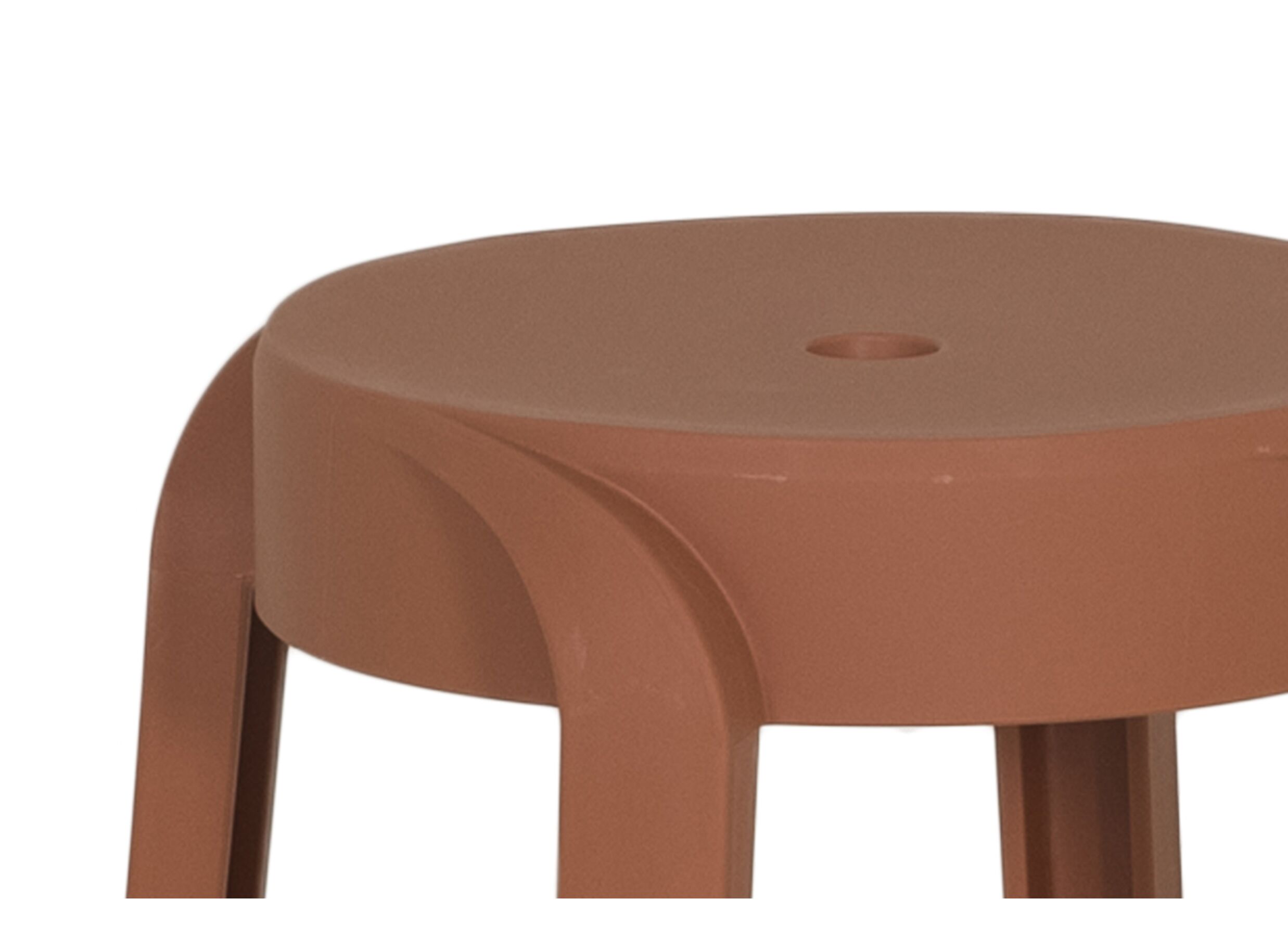 Detail - Tabouret June 43,5x44,5x55,5cm - polyethylène - terracotta