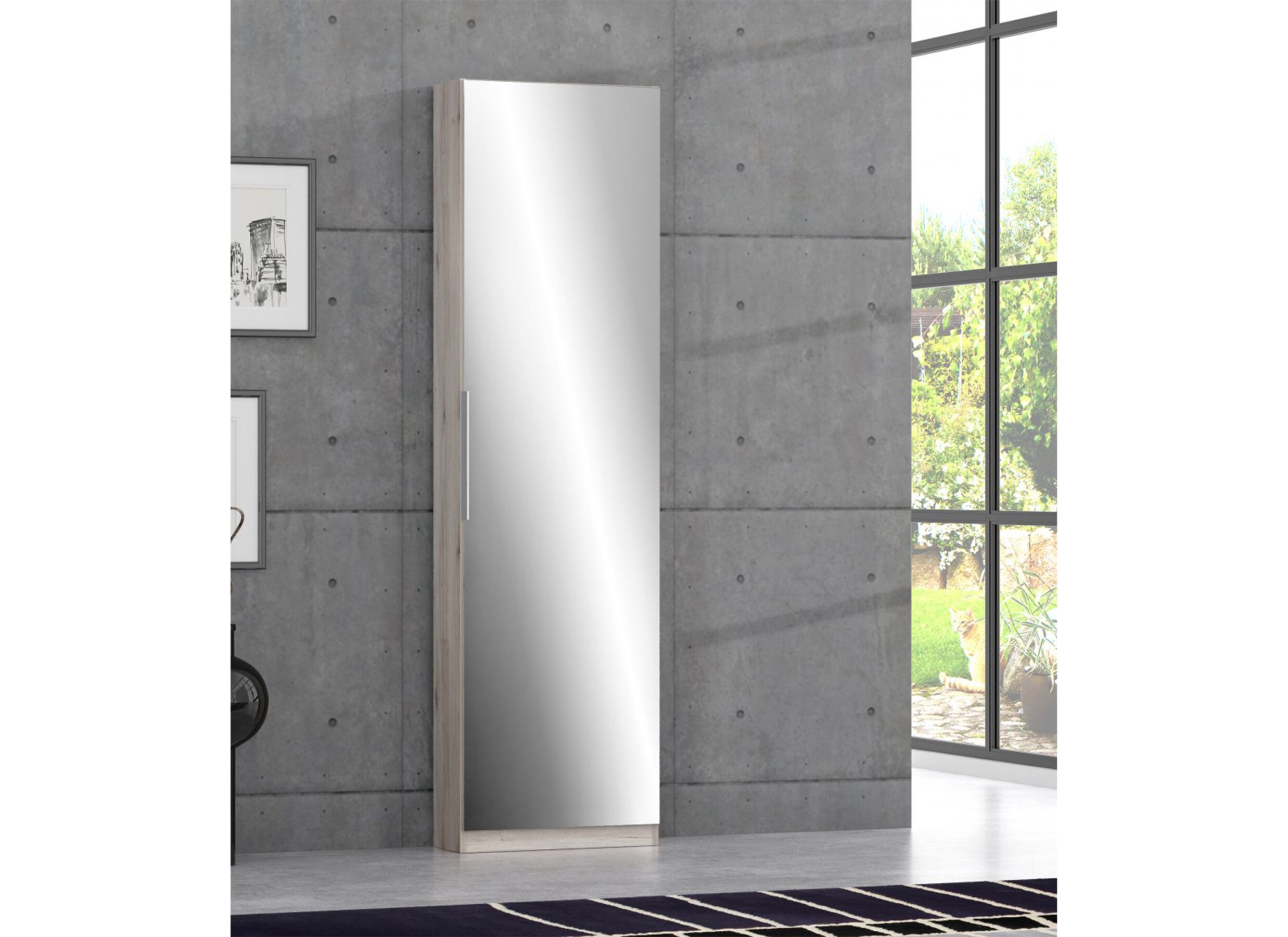 Sfeerfoto - Schoenenkast Calma 50x20x180cm - decor - zand eik