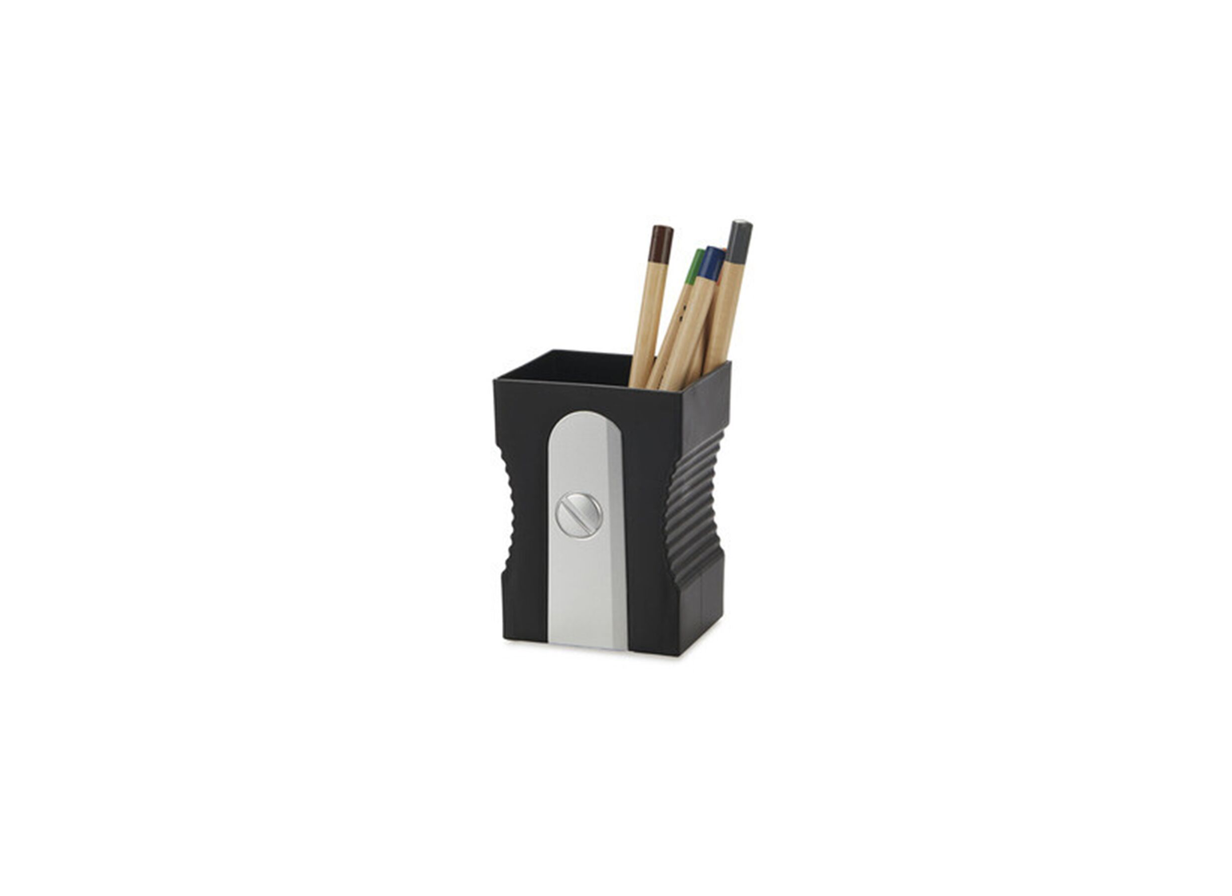 Porte-stylo Sharpener noir argent - Porte-stylo Sharpener noir argent