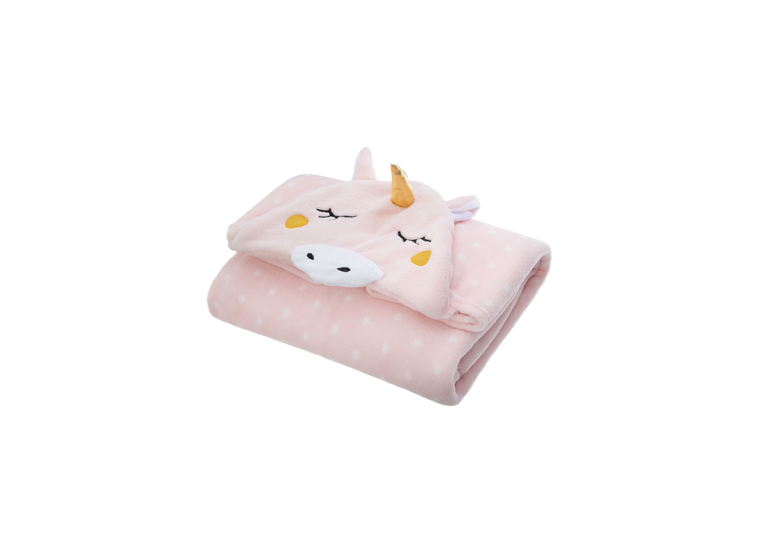 Detailfoto - Plaid Unicorn 100x140cm polyester roze
