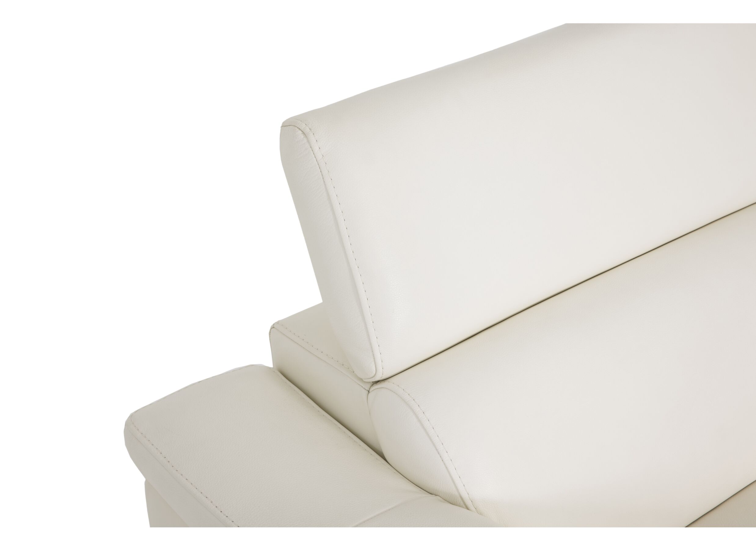 Canapé d'angle Play 394x315cm - cuir - blanc avec relax