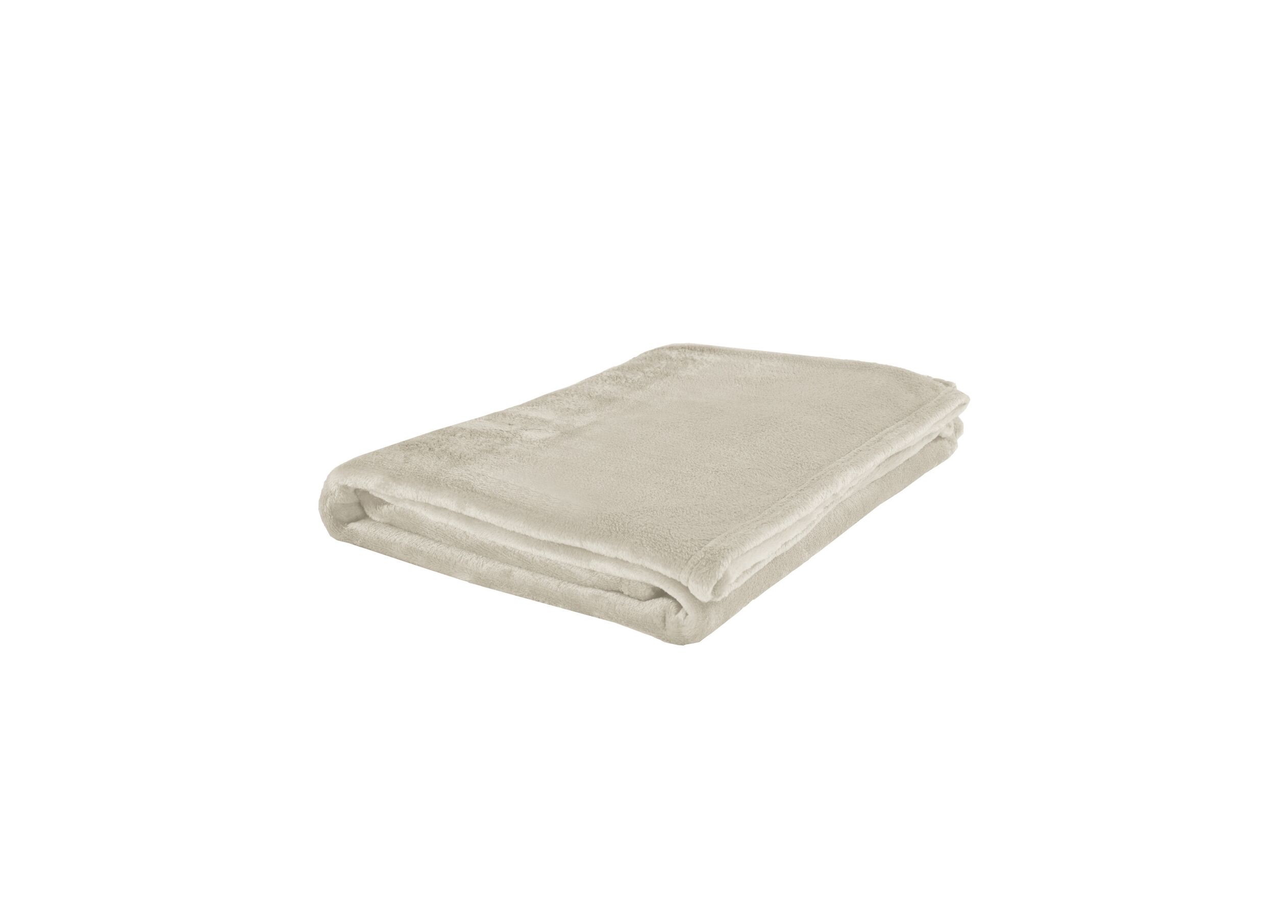 Plaid Abby 130x180cm - flanel - zand - Plaid Abby 130x180cm - flanel - zand