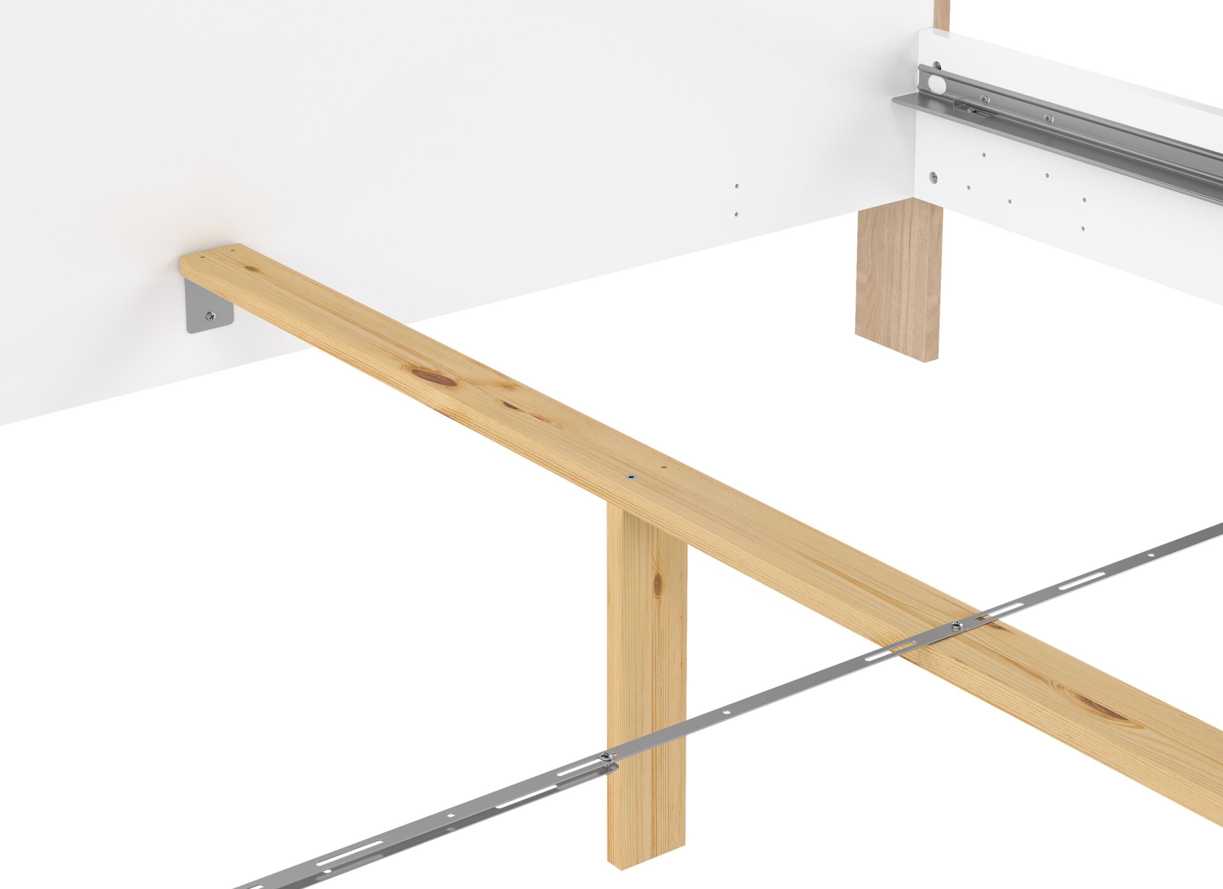 Detail - Lit Next 180x200cm - décor - blanc & jackson hickory