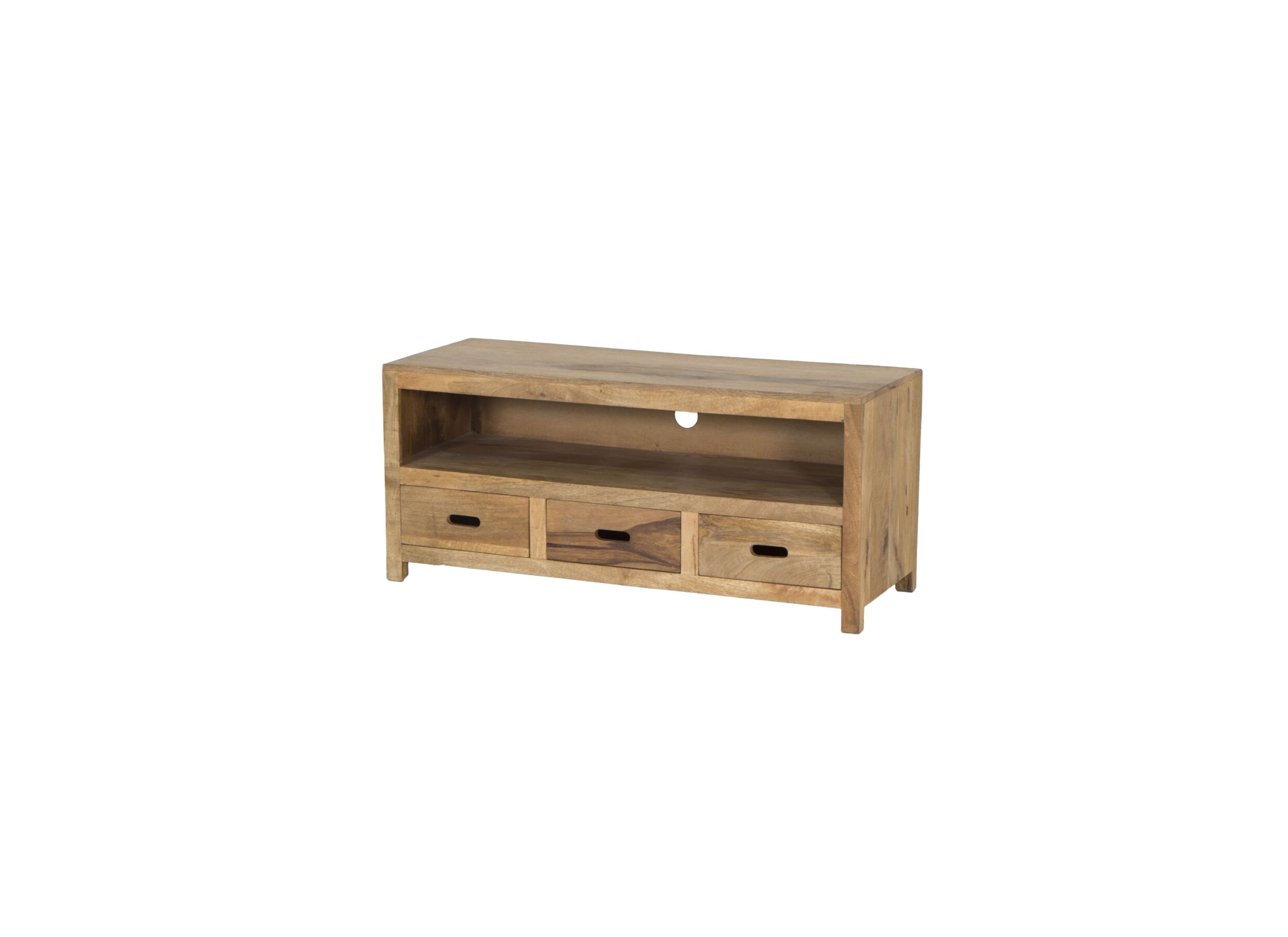 Tv-meubel Ploutos 125x48cm - mango massief - naturel