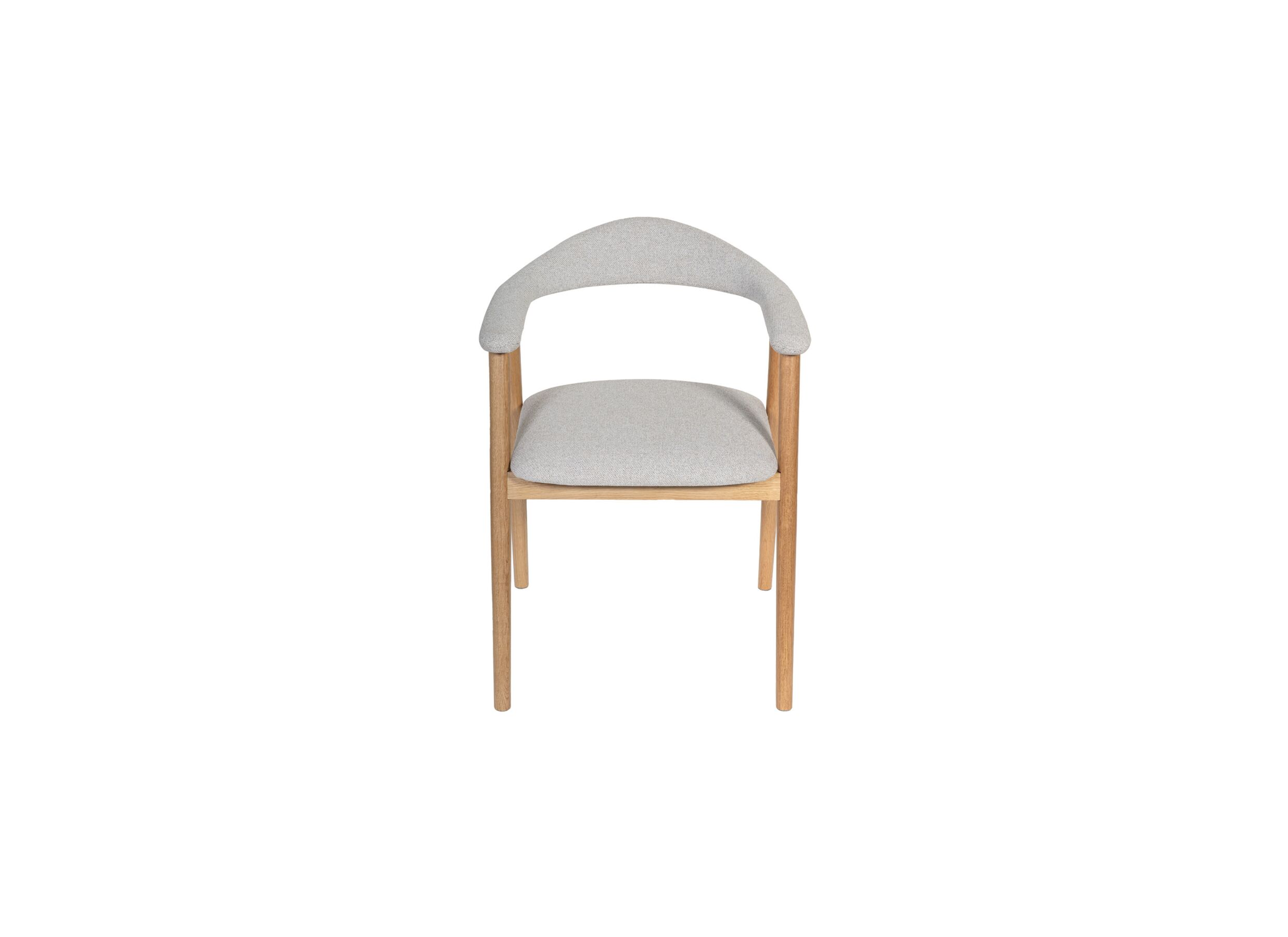 Overzichtsfoto - Stoel Herbie 56x55x73cm - eik massief & stof - beige